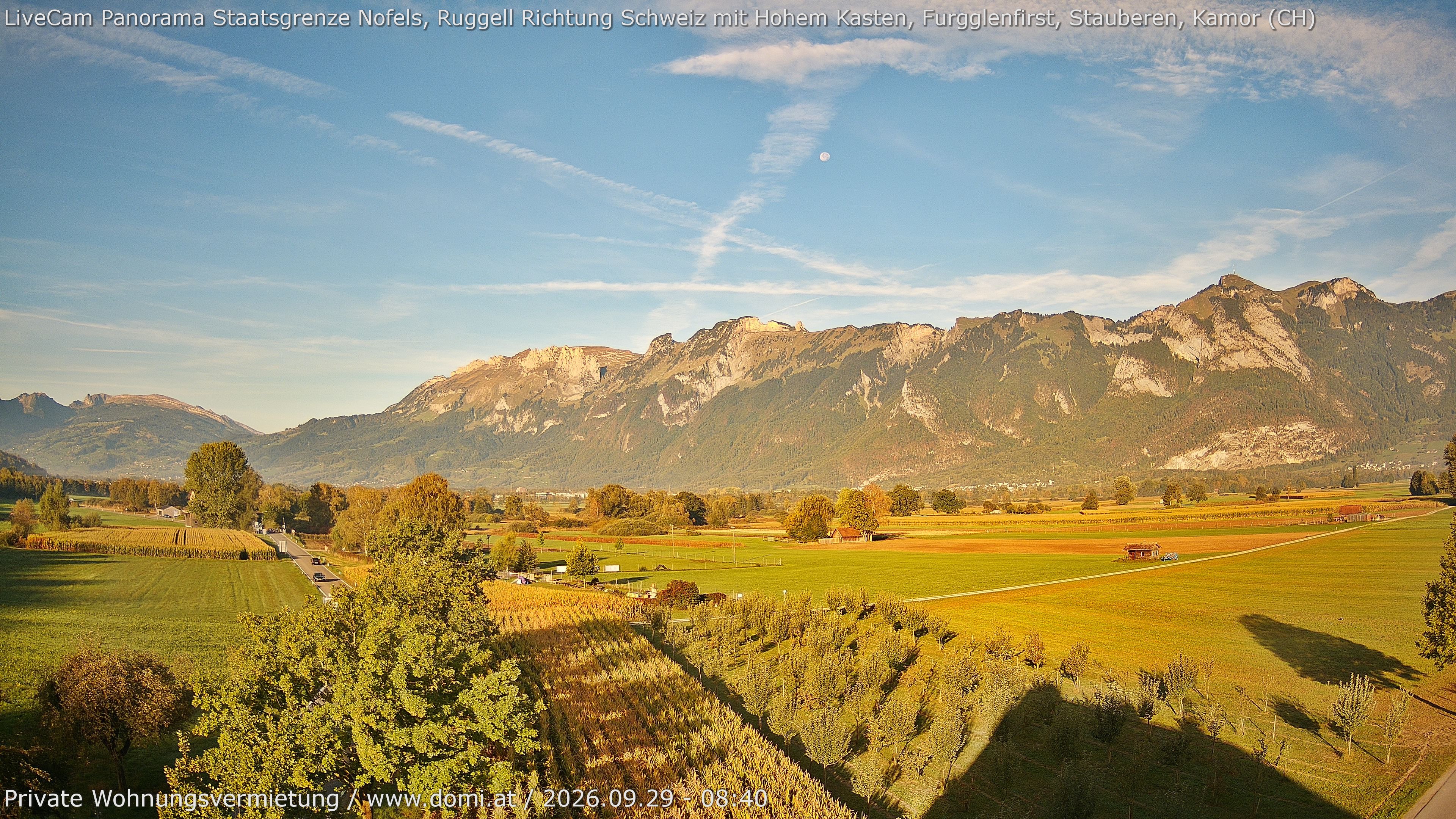 Archiv Foto Webcam Ausblick von Feldkirch auf Hohen Kasten, Furgglenfirst und Kamor
