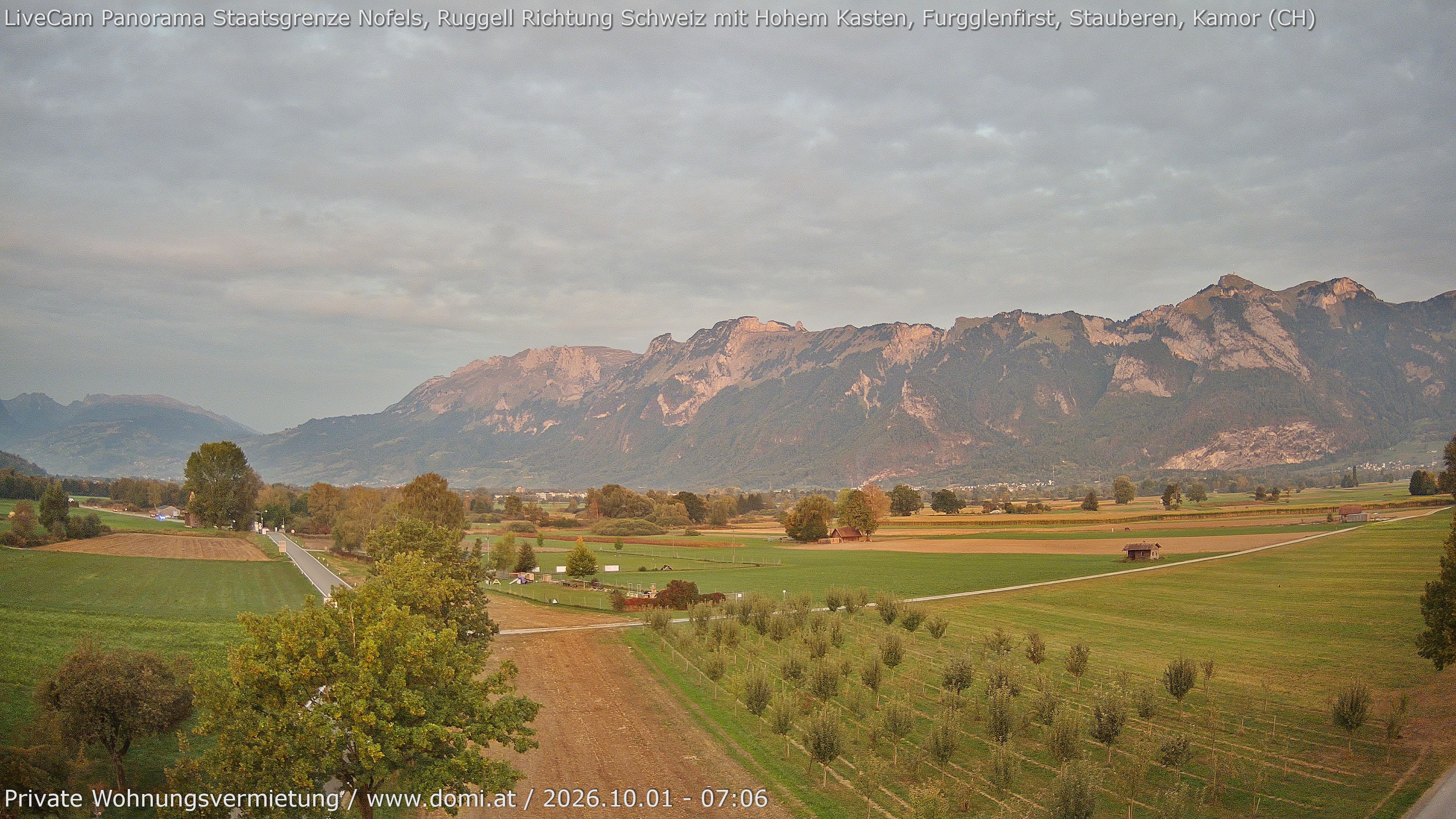 Archiv Foto Webcam Ausblick von Feldkirch auf Hohen Kasten, Furgglenfirst und Kamor