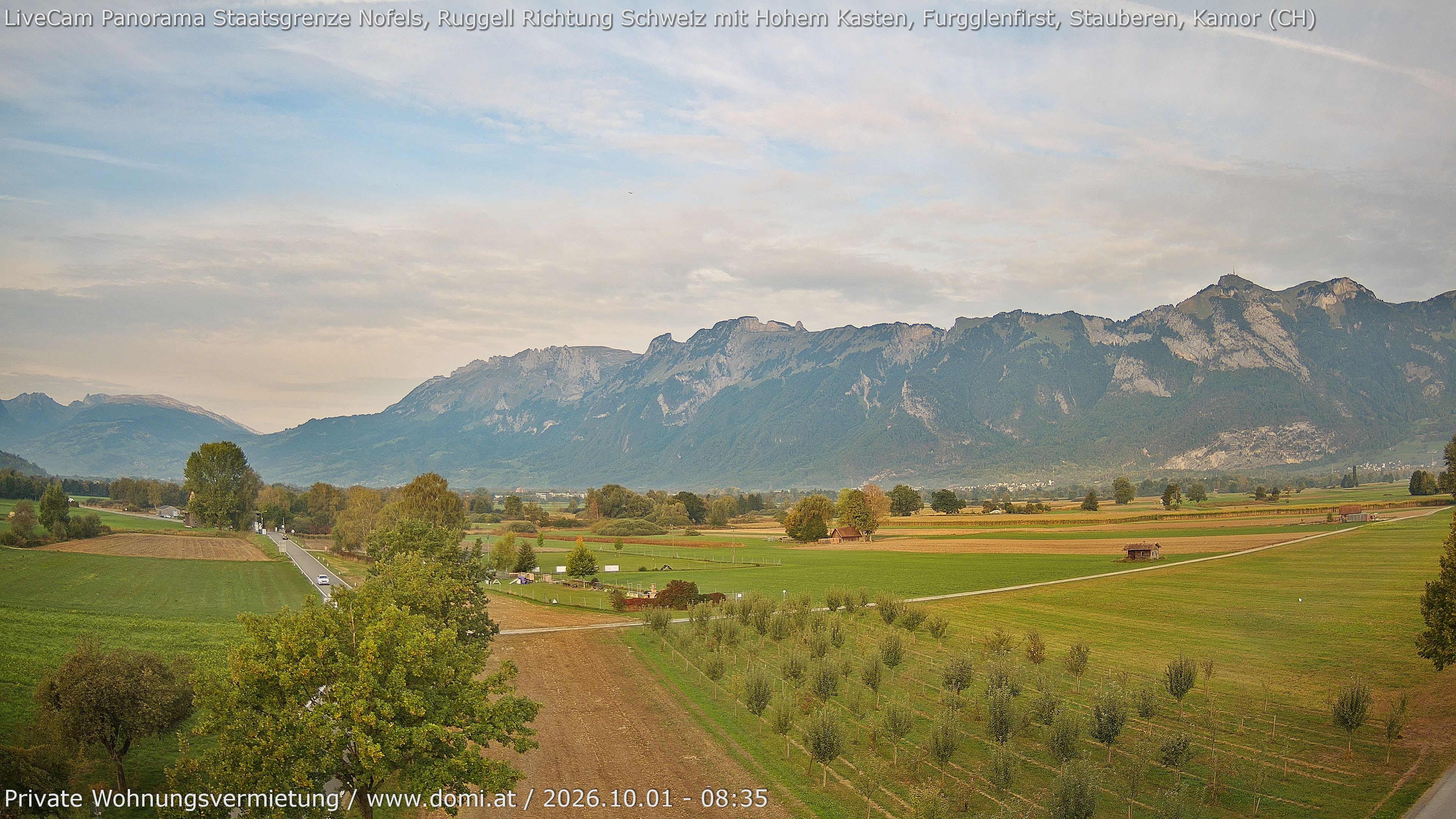 Archiv Foto Webcam Ausblick von Feldkirch auf Hohen Kasten, Furgglenfirst und Kamor