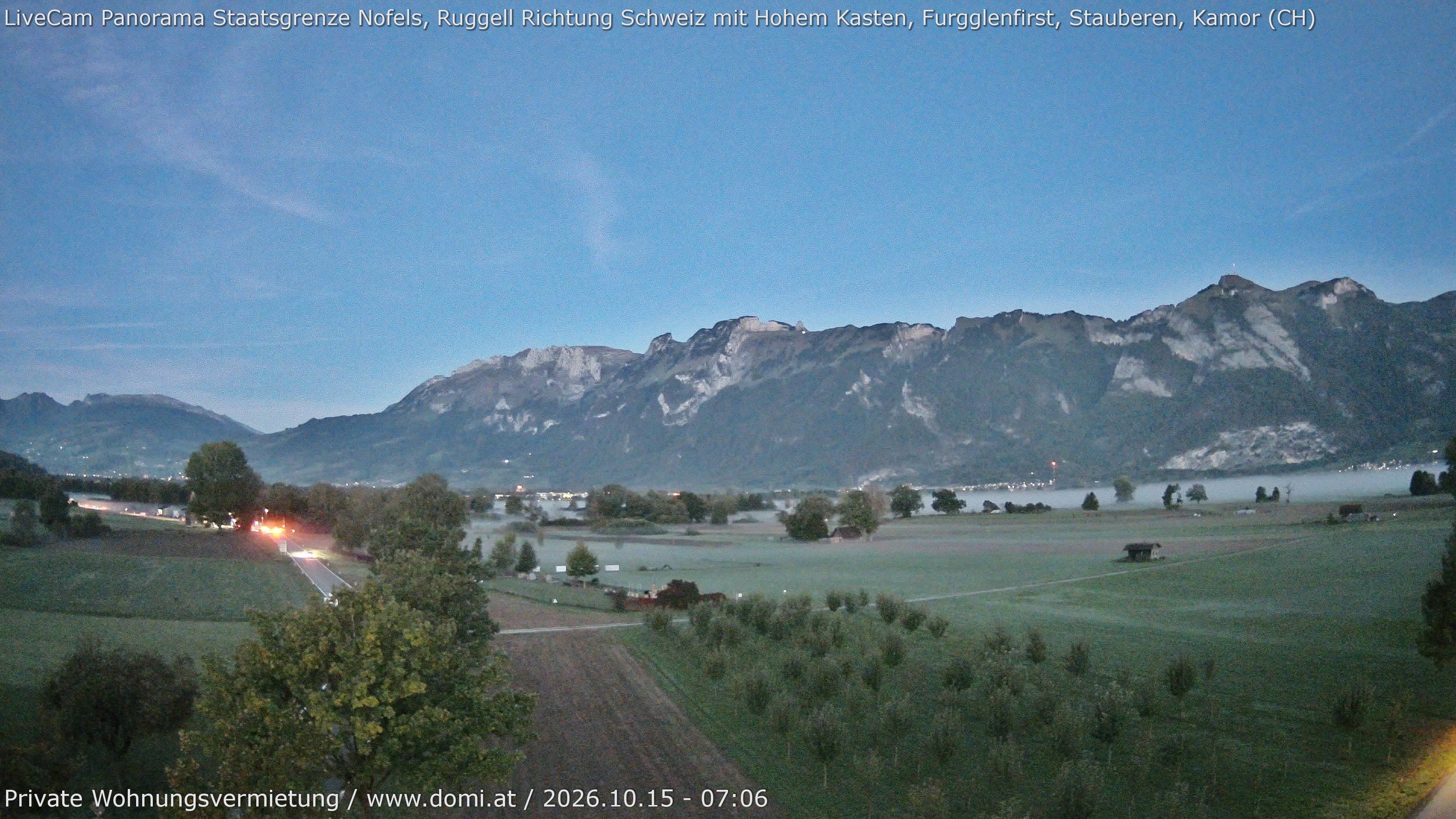 Archiv Foto Webcam Ausblick von Feldkirch auf Hohen Kasten, Furgglenfirst und Kamor