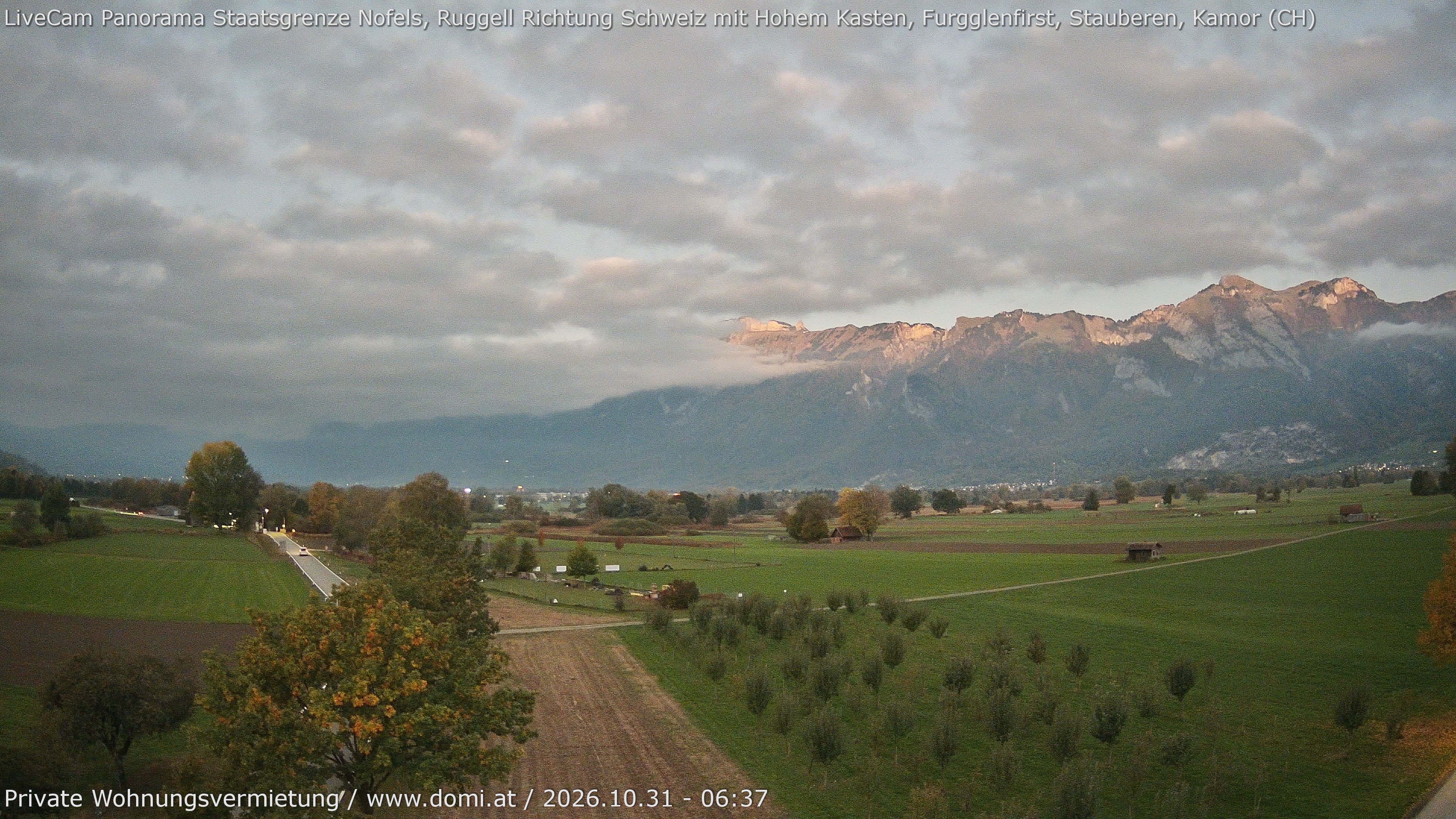 Archiv Foto Webcam Ausblick von Feldkirch auf Hohen Kasten, Furgglenfirst und Kamor