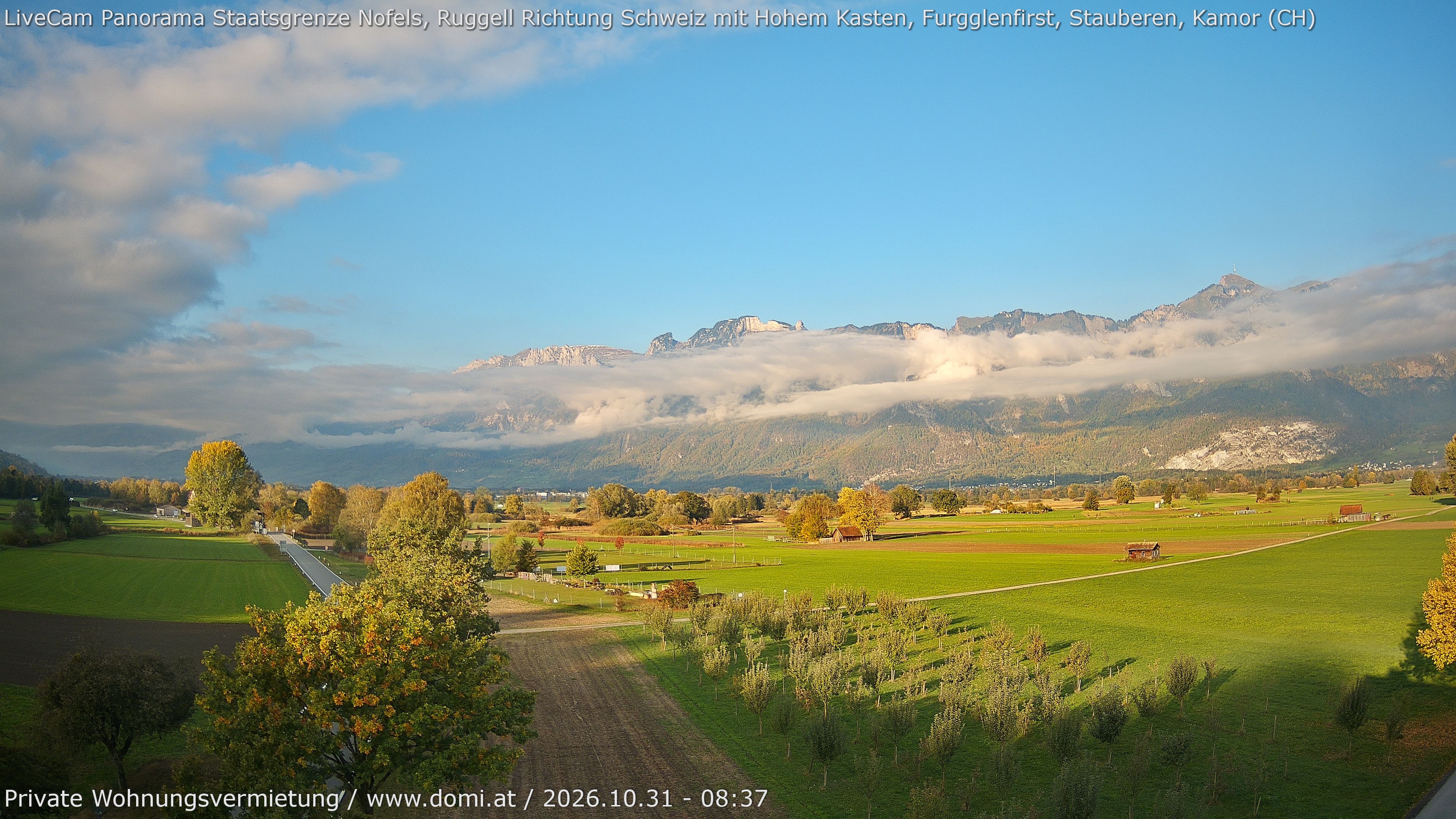 Archiv Foto Webcam Ausblick von Feldkirch auf Hohen Kasten, Furgglenfirst und Kamor