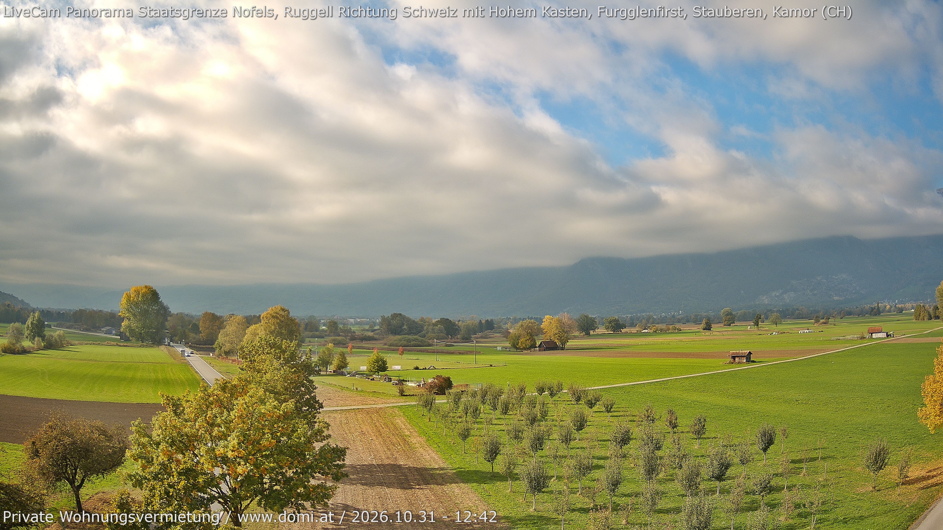 Archiv Foto Webcam Ausblick von Feldkirch auf Hohen Kasten, Furgglenfirst und Kamor