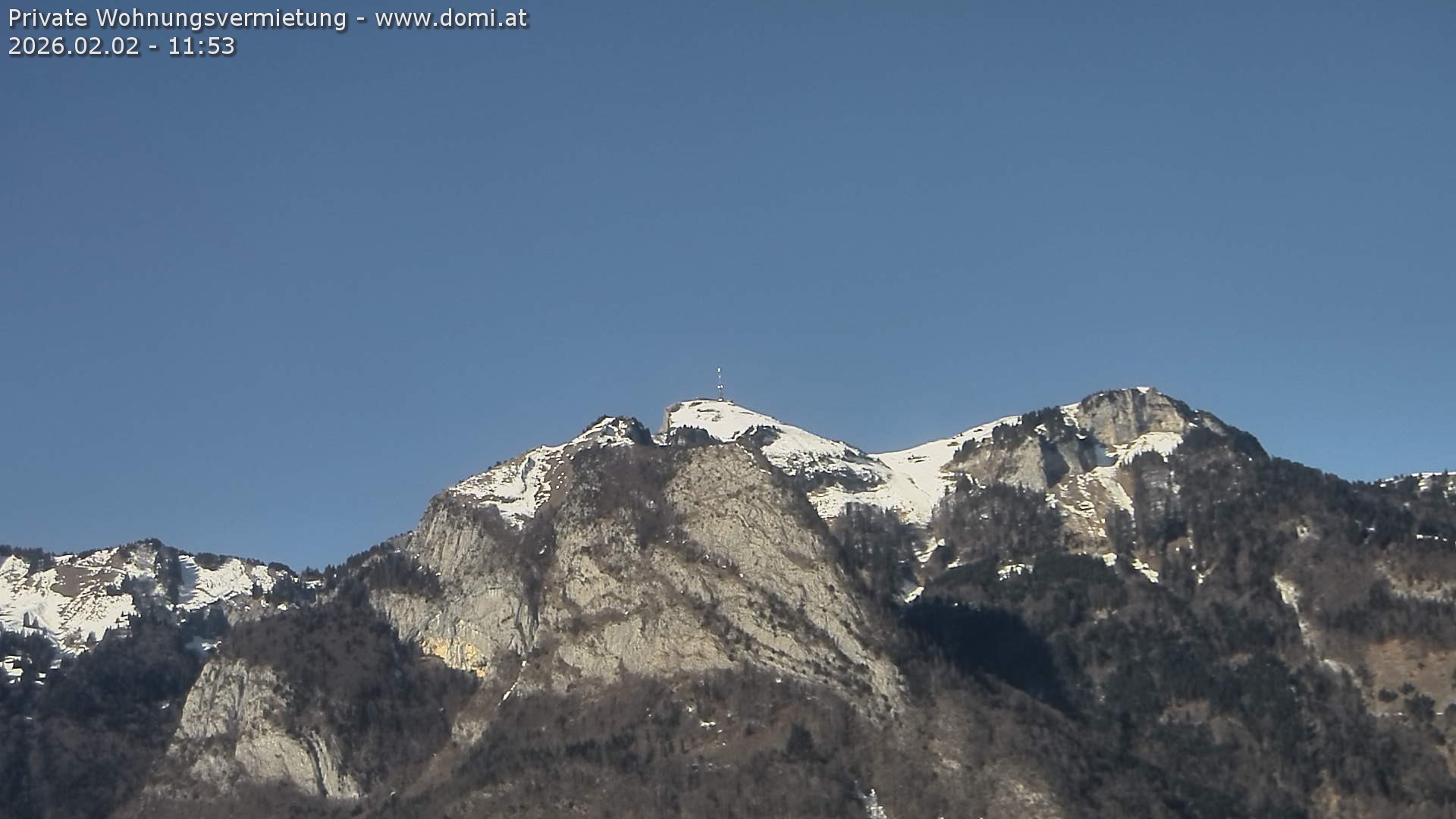 Archived image Webcam View of the Hoher Kasten from Bangs, Feldkirch