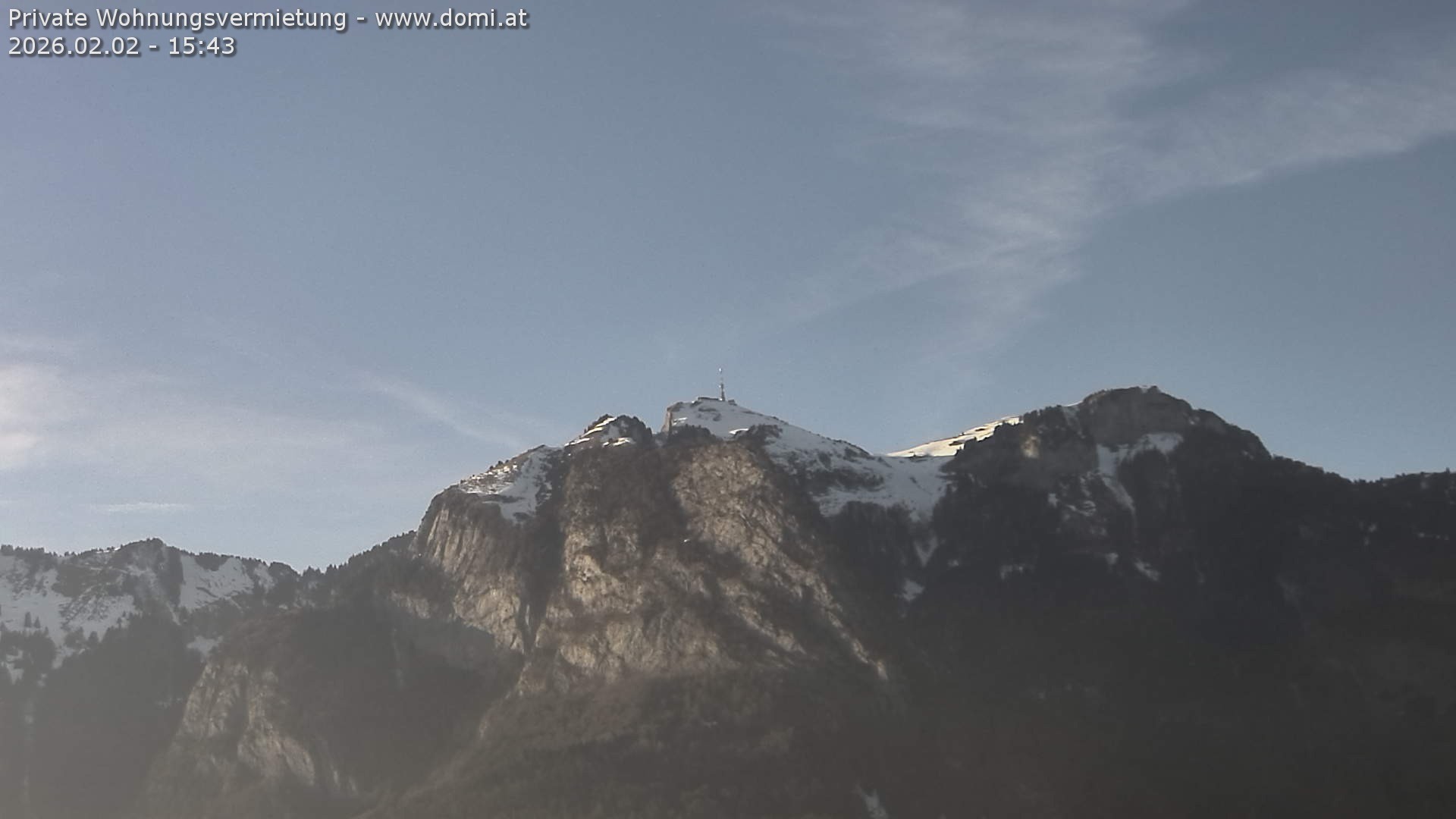 Archived image Webcam View of the Hoher Kasten from Bangs, Feldkirch