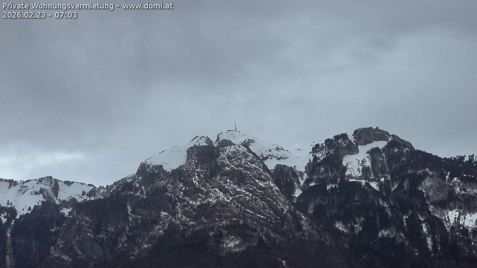 Archived image Webcam View of the Hoher Kasten from Bangs, Feldkirch
