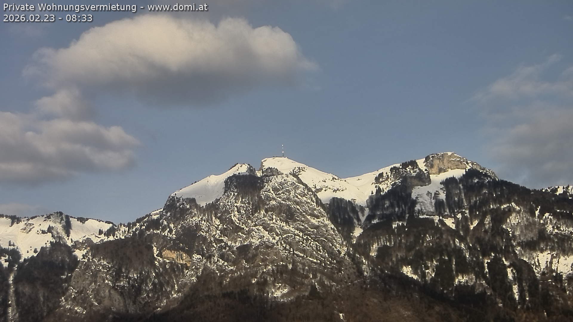 Archived image Webcam View of the Hoher Kasten from Bangs, Feldkirch