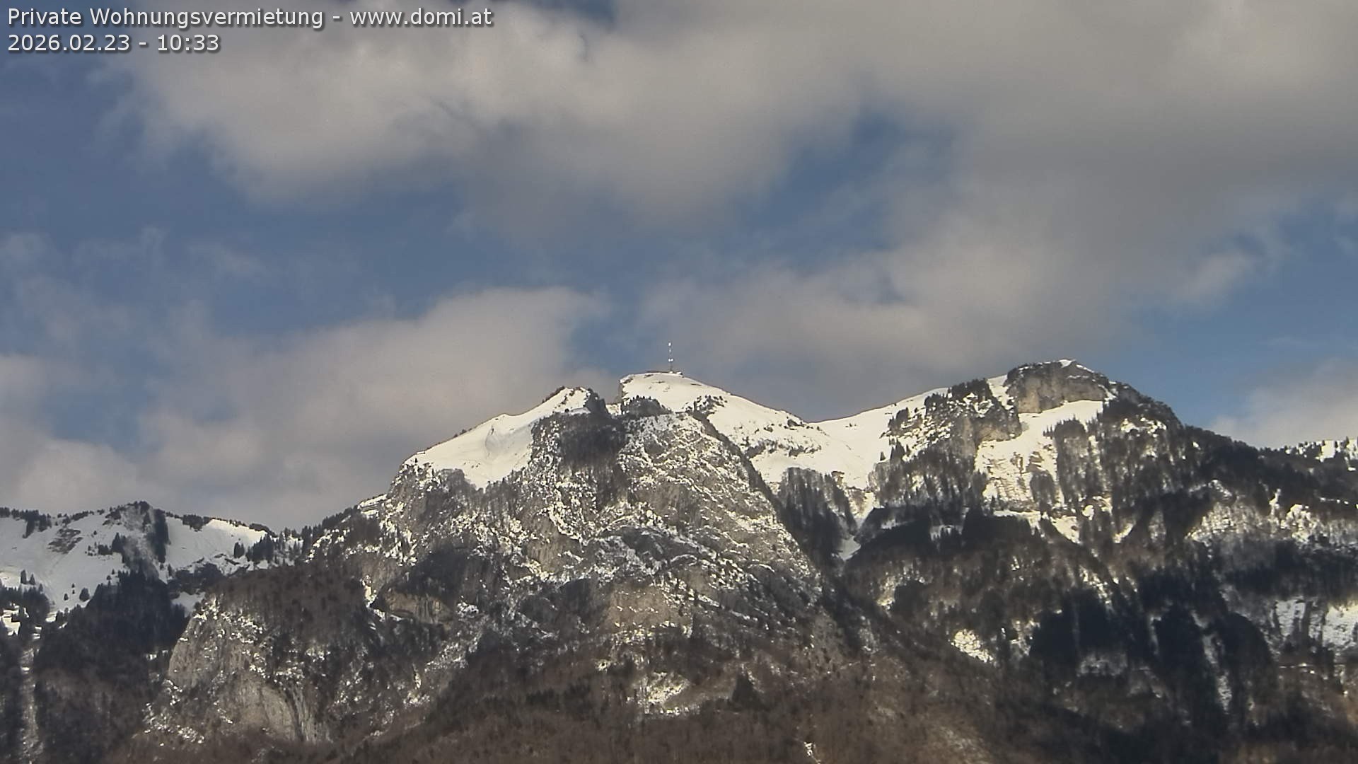 Archived image Webcam View of the Hoher Kasten from Bangs, Feldkirch