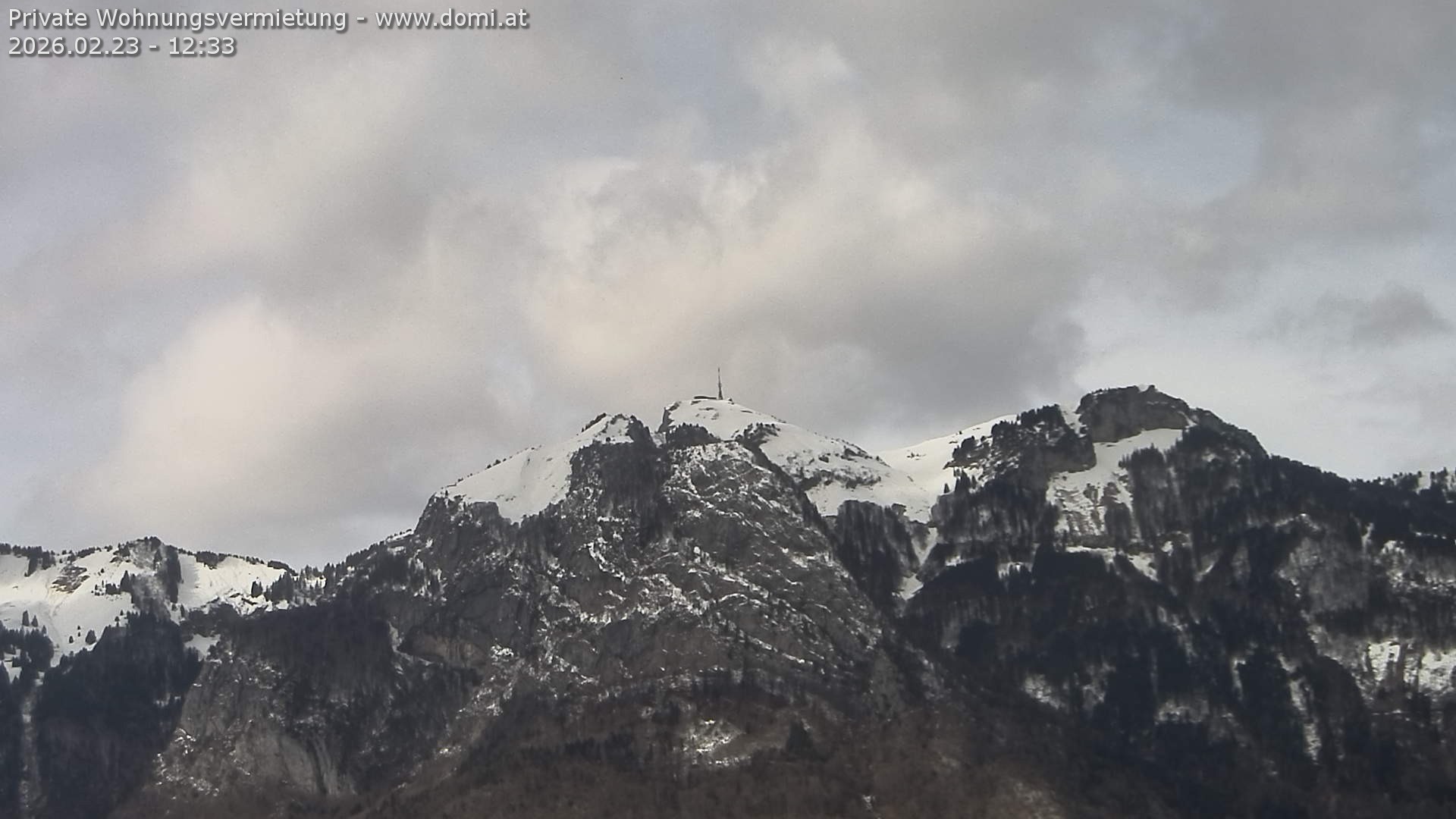 Archived image Webcam View of the Hoher Kasten from Bangs, Feldkirch