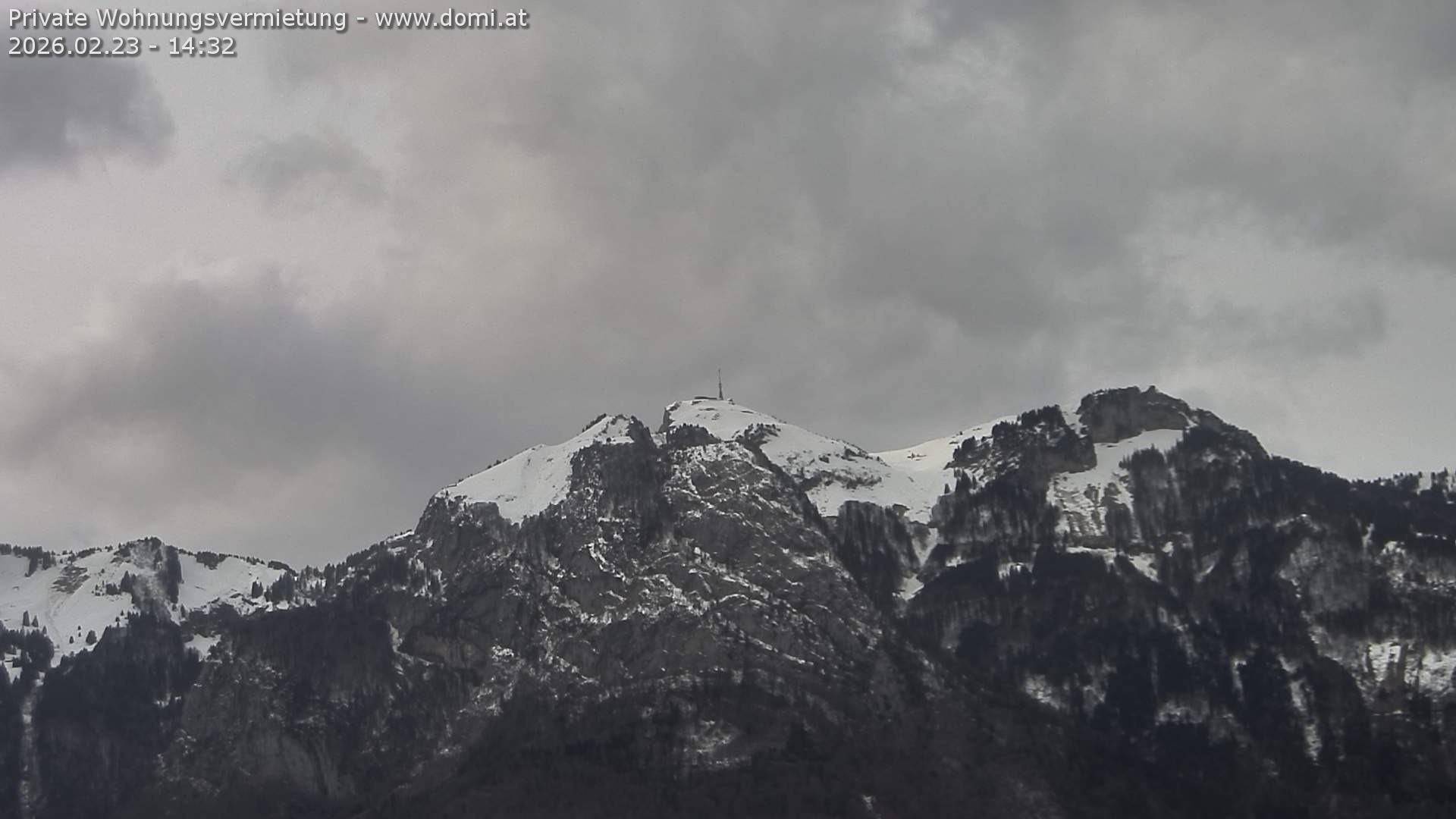 Archived image Webcam View of the Hoher Kasten from Bangs, Feldkirch