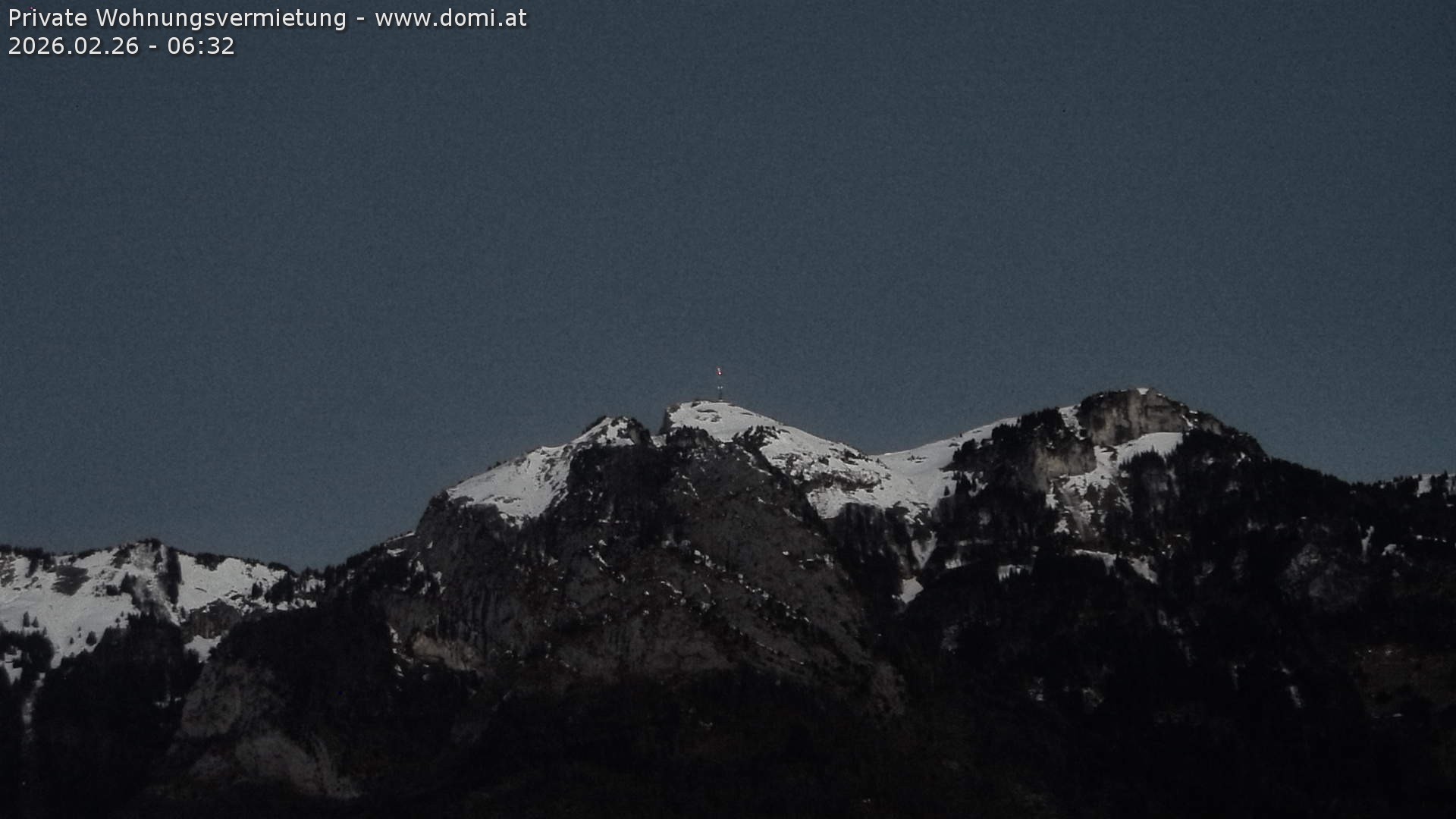 Archived image Webcam View of the Hoher Kasten from Bangs, Feldkirch