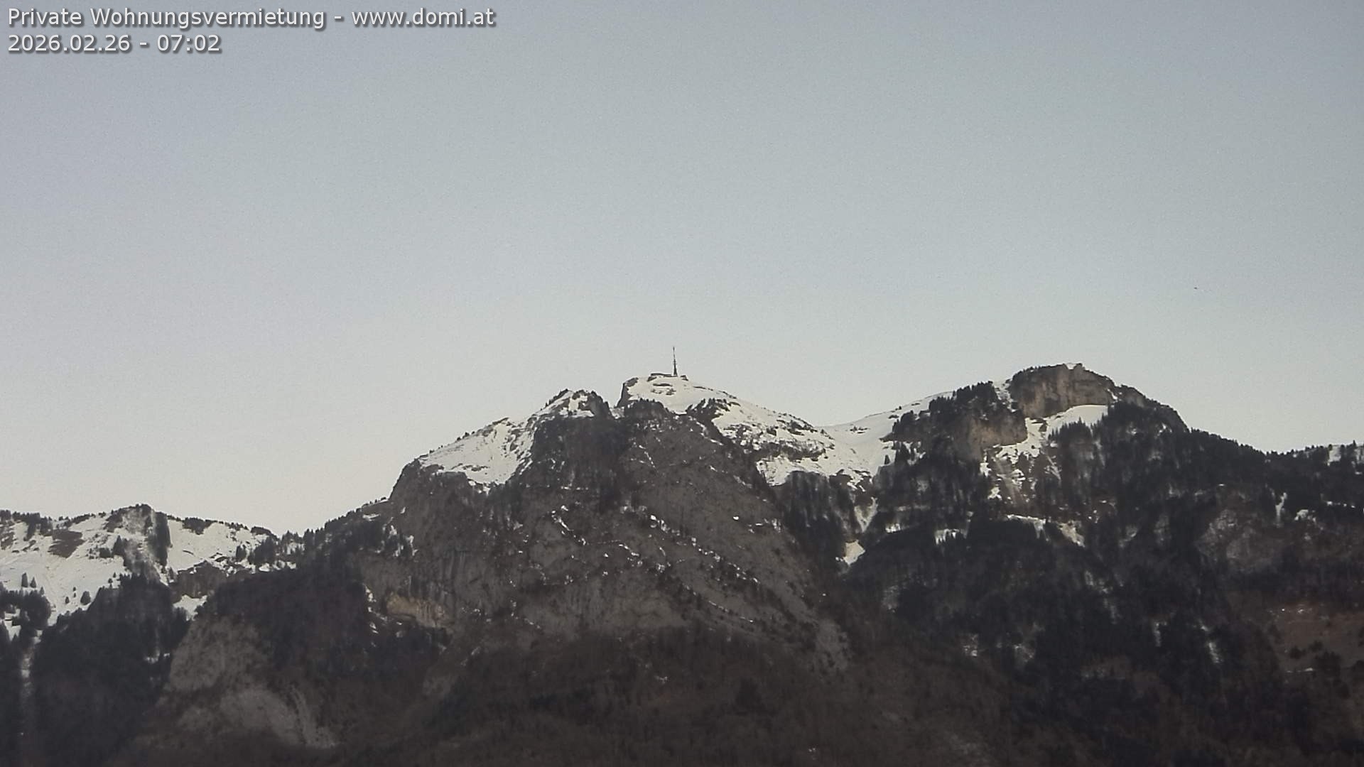 Archived image Webcam View of the Hoher Kasten from Bangs, Feldkirch