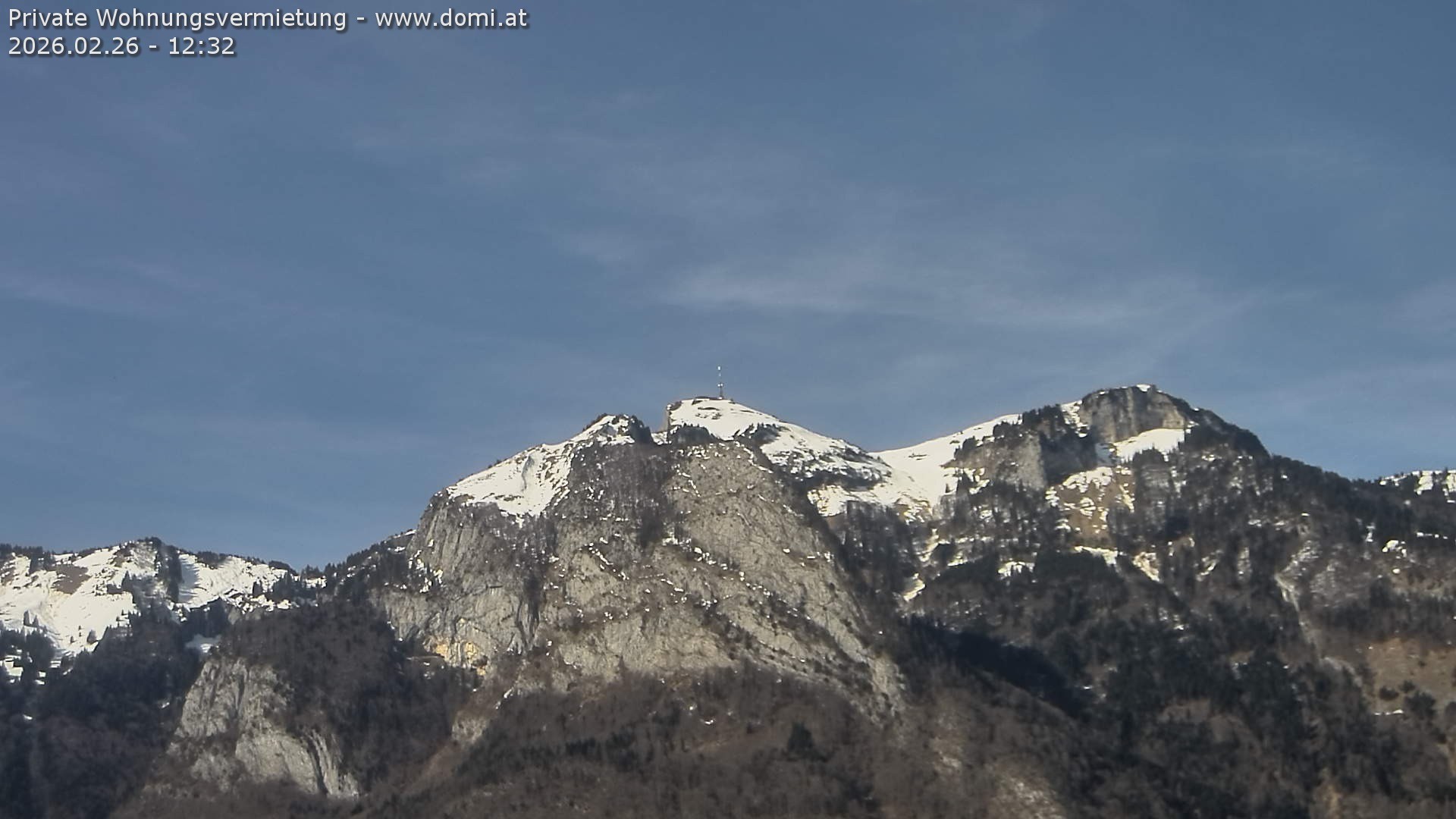 Archived image Webcam View of the Hoher Kasten from Bangs, Feldkirch