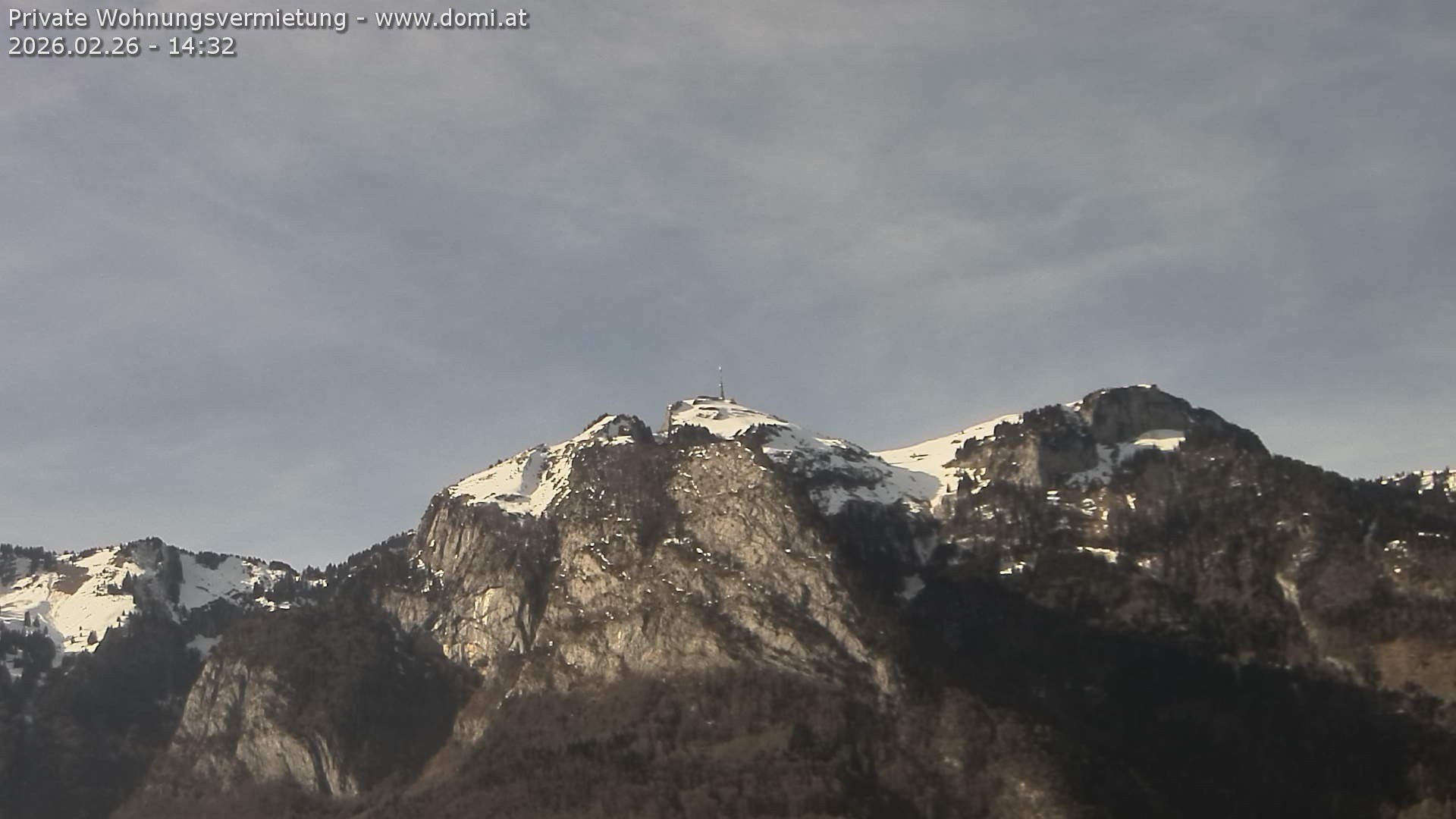 Archived image Webcam View of the Hoher Kasten from Bangs, Feldkirch