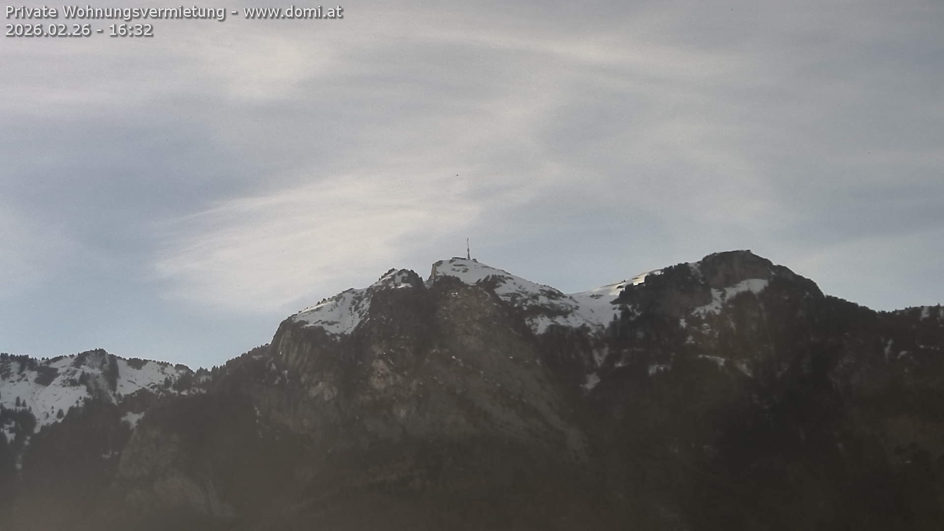 Archived image Webcam View of the Hoher Kasten from Bangs, Feldkirch