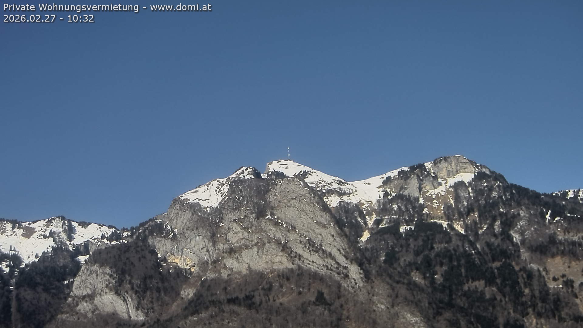 Archiv Foto Webcam Blick von Bangs, Feldkirch auf den Hohen Kasten
