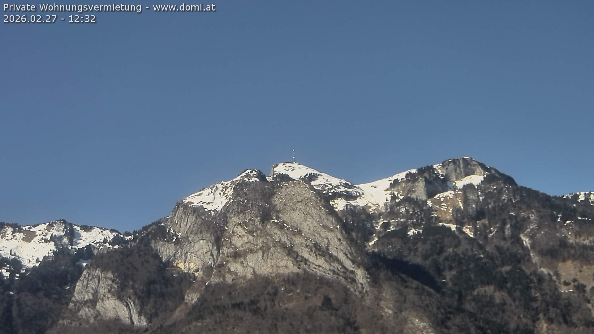 Archiv Foto Webcam Blick von Bangs, Feldkirch auf den Hohen Kasten