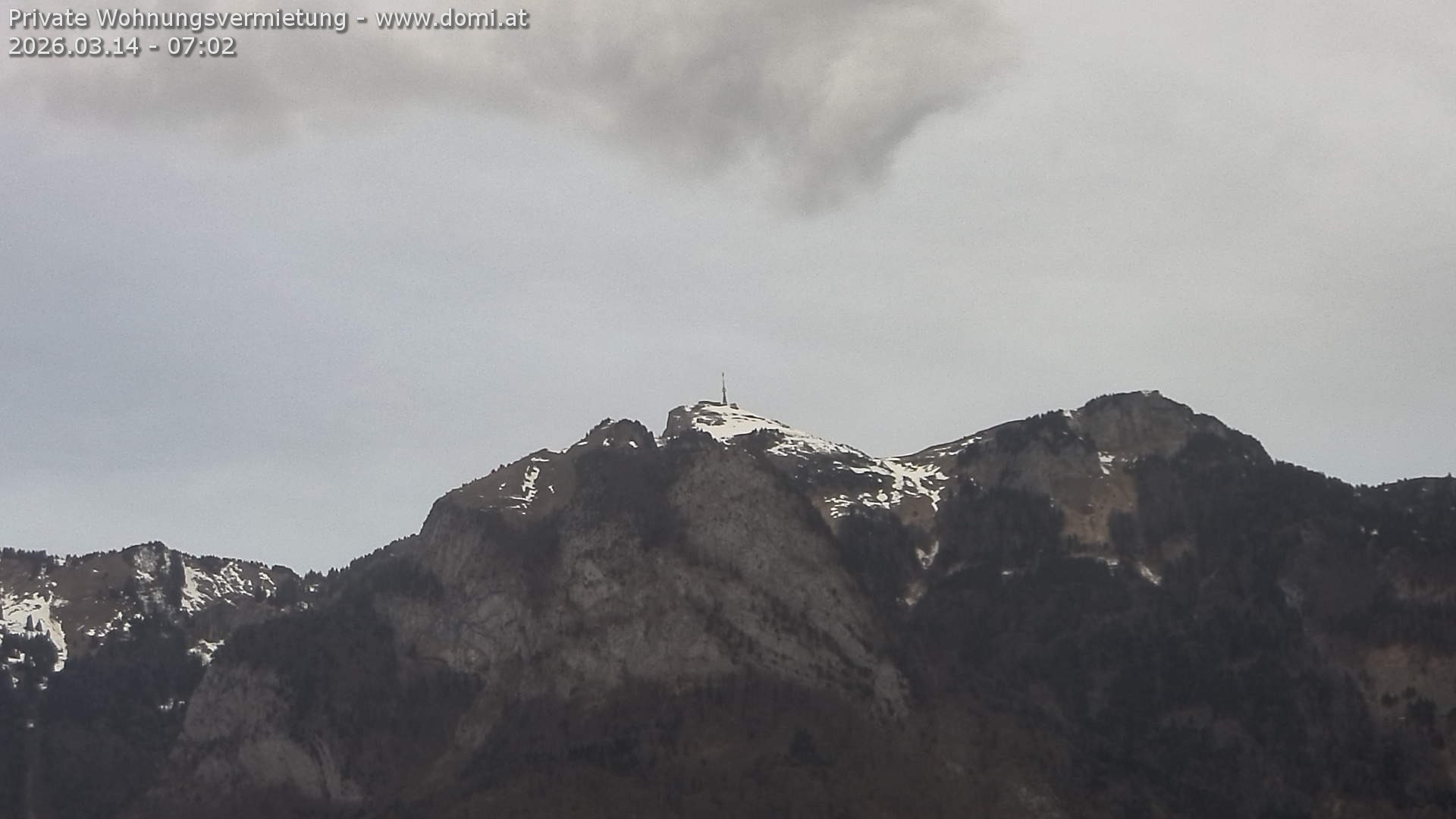 Archiv Foto Webcam Blick von Bangs, Feldkirch auf den Hohen Kasten