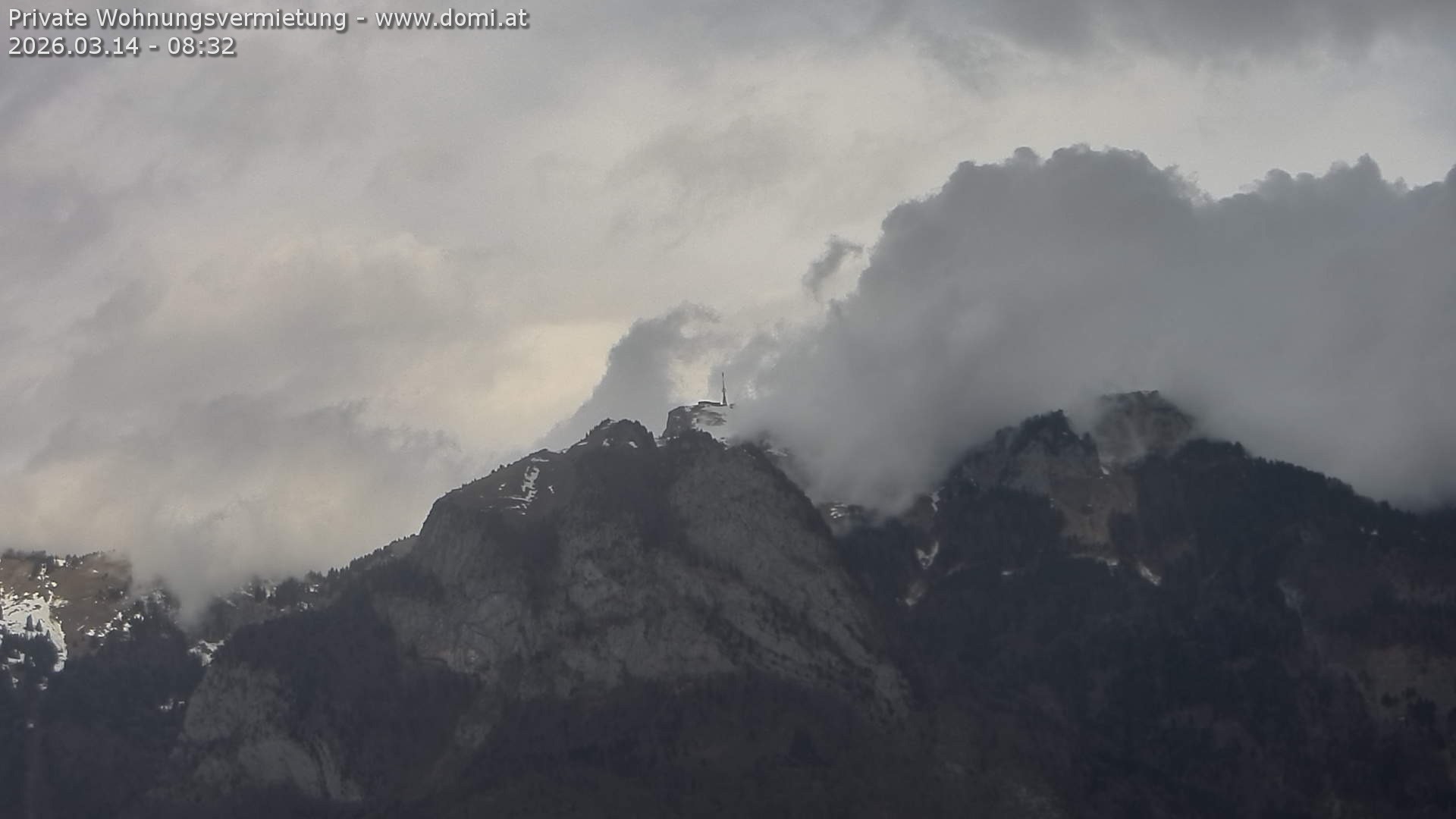 Archiv Foto Webcam Blick von Bangs, Feldkirch auf den Hohen Kasten
