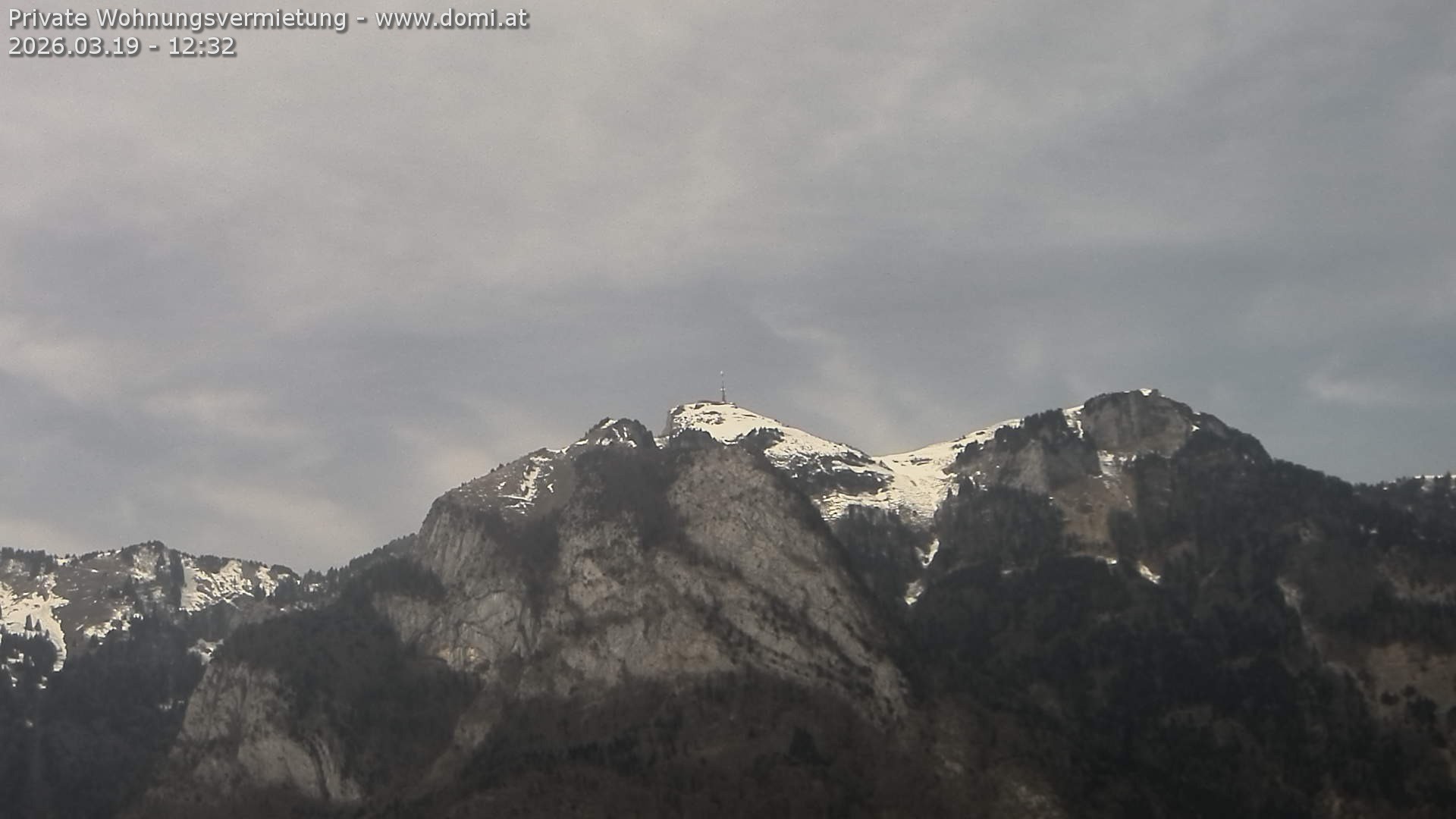 Archived image Webcam View of the Hoher Kasten from Bangs, Feldkirch