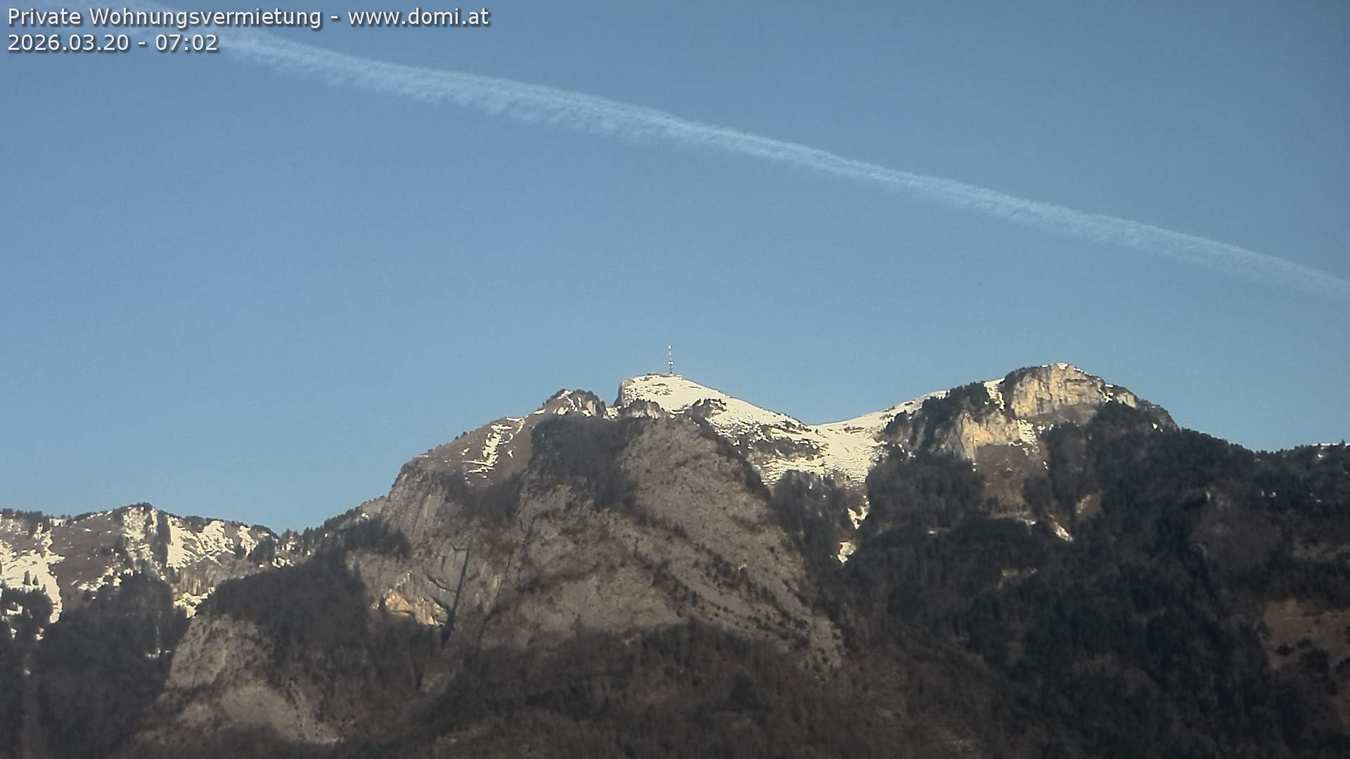 Archiv Foto Webcam Blick von Bangs, Feldkirch auf den Hohen Kasten
