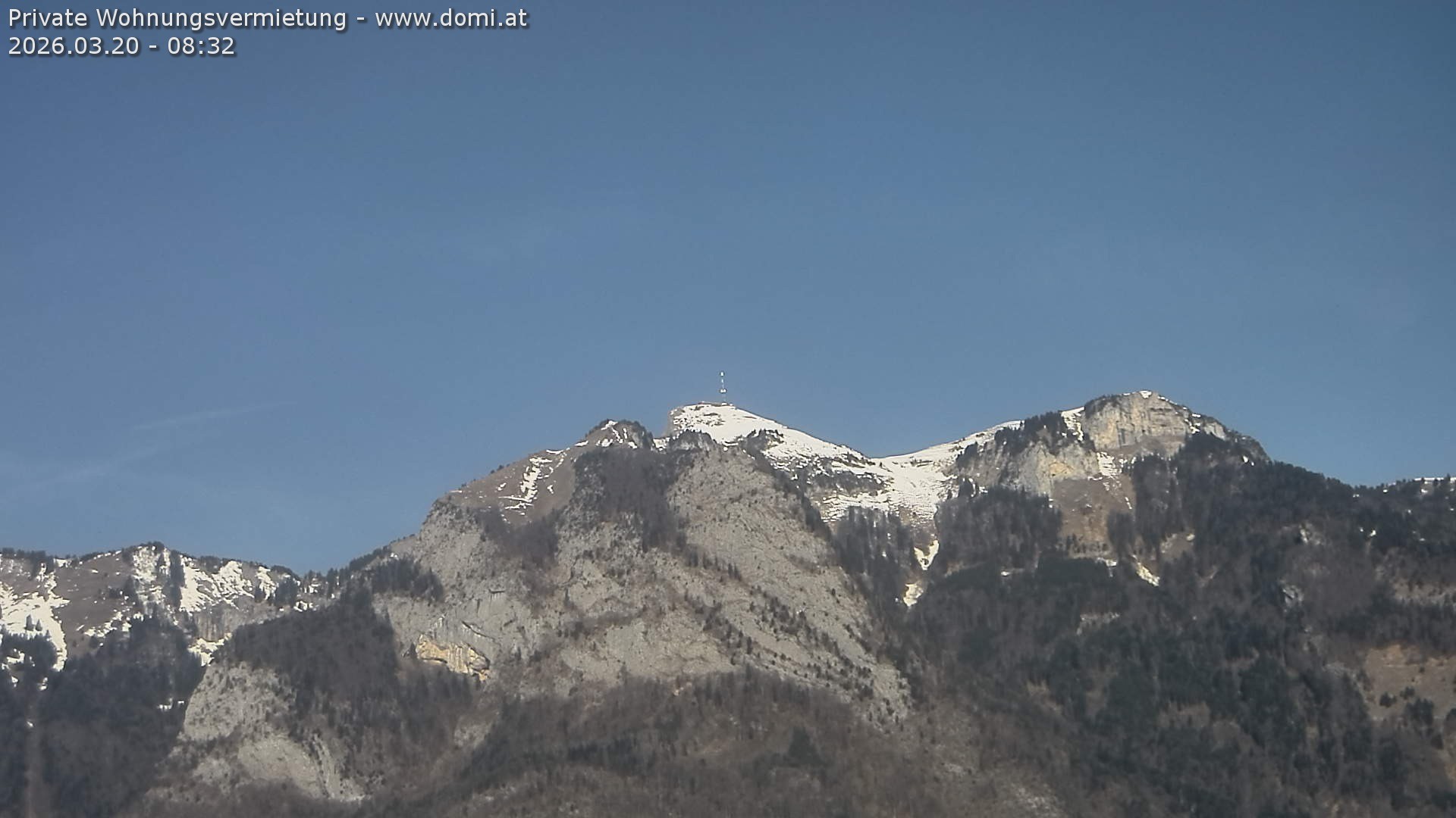 Archiv Foto Webcam Blick von Bangs, Feldkirch auf den Hohen Kasten