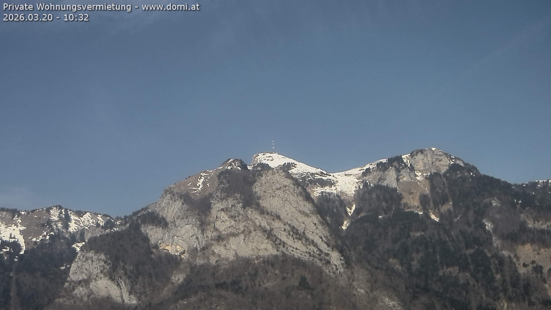 Archiv Foto Webcam Blick von Bangs, Feldkirch auf den Hohen Kasten