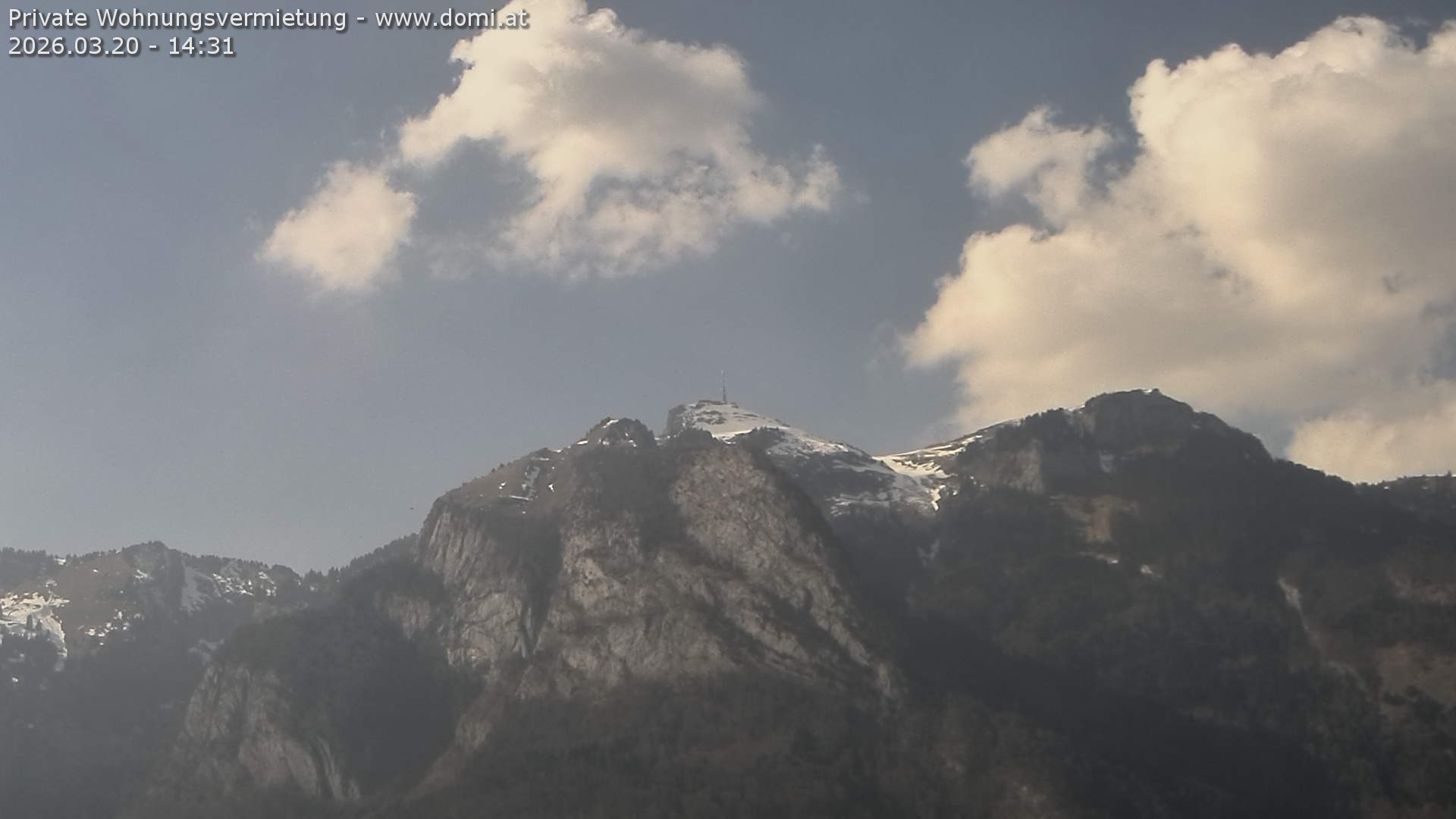 Archiv Foto Webcam Blick von Bangs, Feldkirch auf den Hohen Kasten