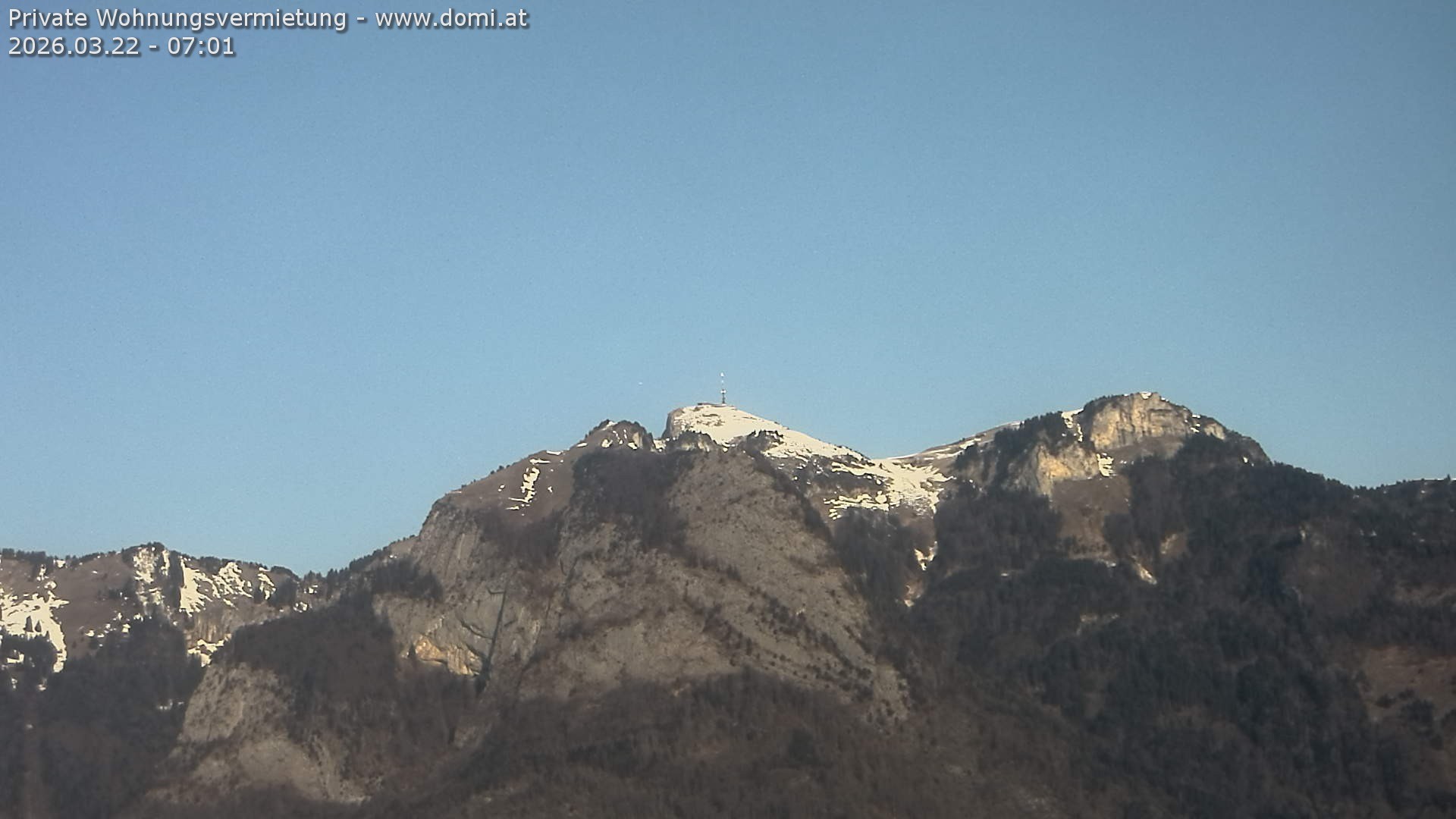 Archiv Foto Webcam Blick von Bangs, Feldkirch auf den Hohen Kasten