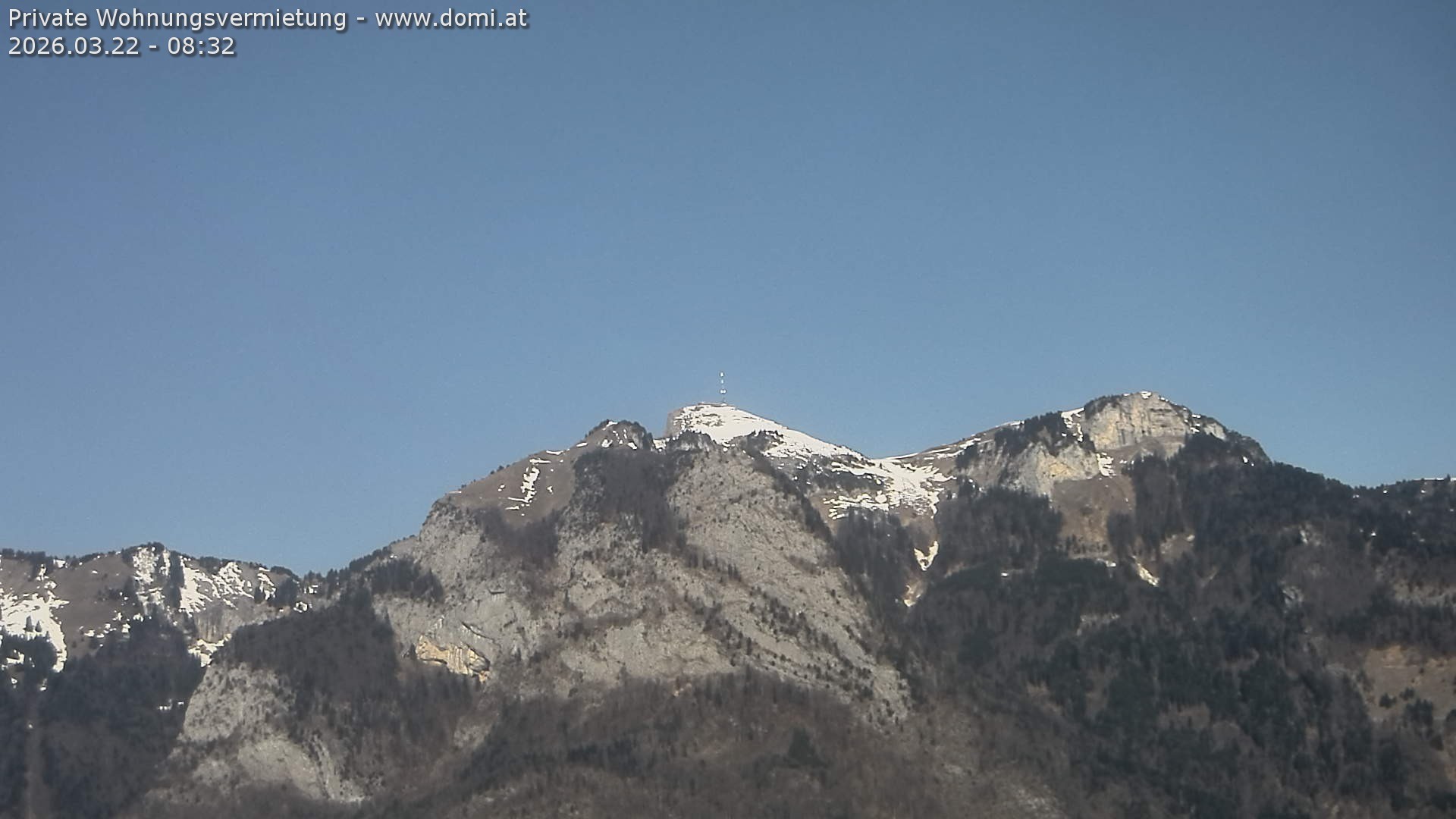 Archiv Foto Webcam Blick von Bangs, Feldkirch auf den Hohen Kasten