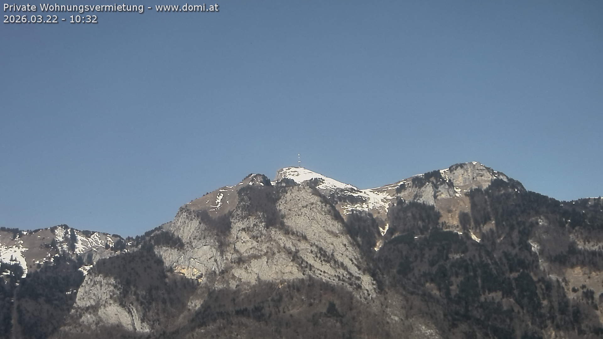 Archiv Foto Webcam Blick von Bangs, Feldkirch auf den Hohen Kasten