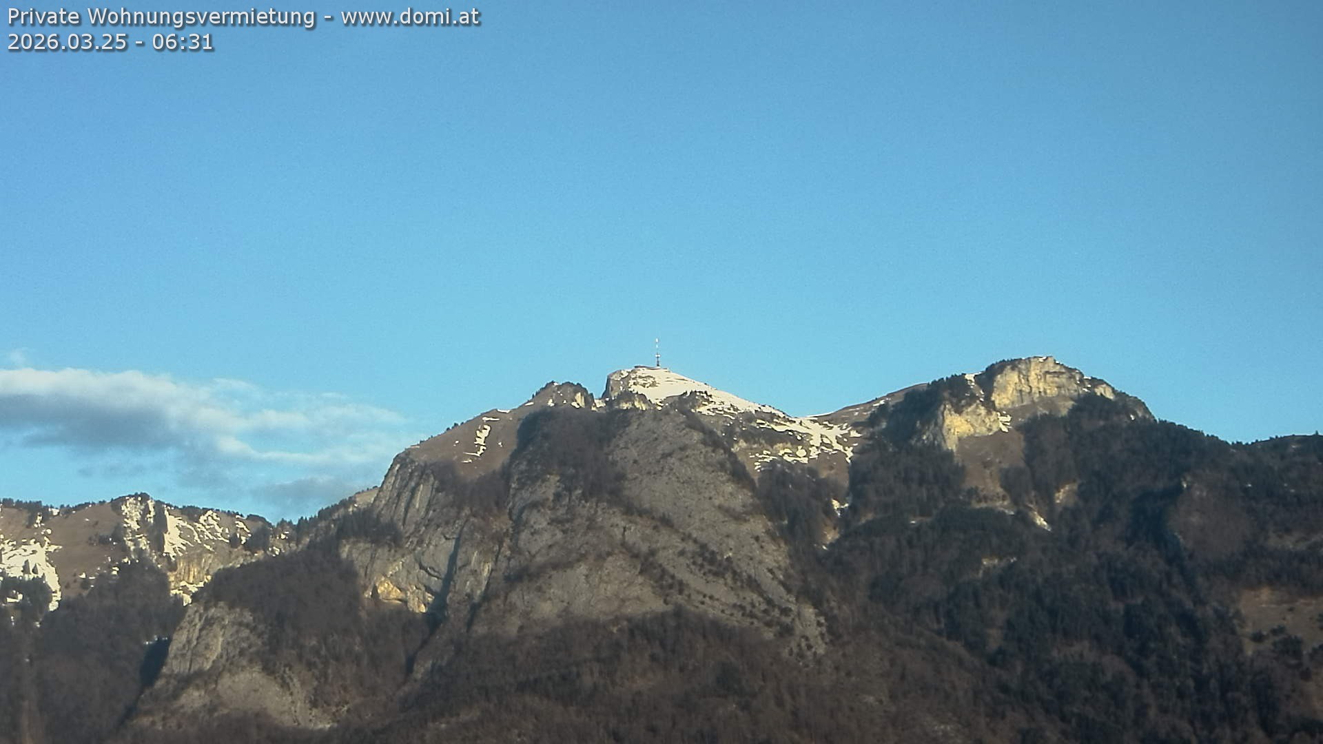 Archived image Webcam View of the Hoher Kasten from Bangs, Feldkirch