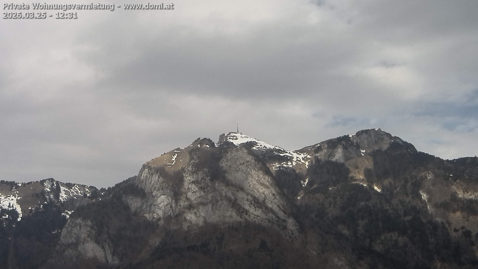 Archived image Webcam View of the Hoher Kasten from Bangs, Feldkirch