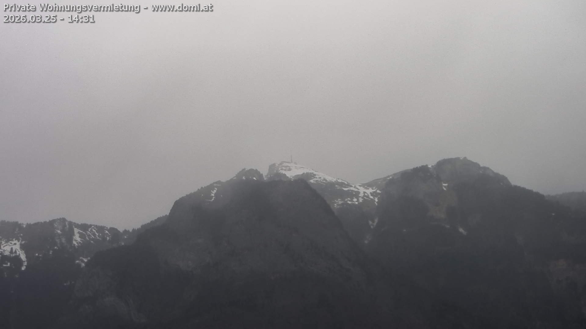Archived image Webcam View of the Hoher Kasten from Bangs, Feldkirch