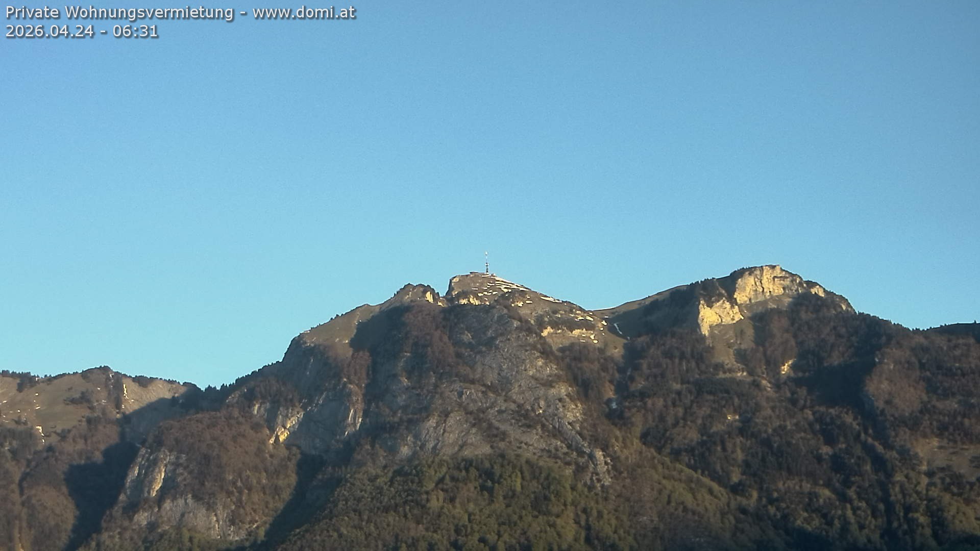 Archiv Foto Webcam Blick von Bangs, Feldkirch auf den Hohen Kasten