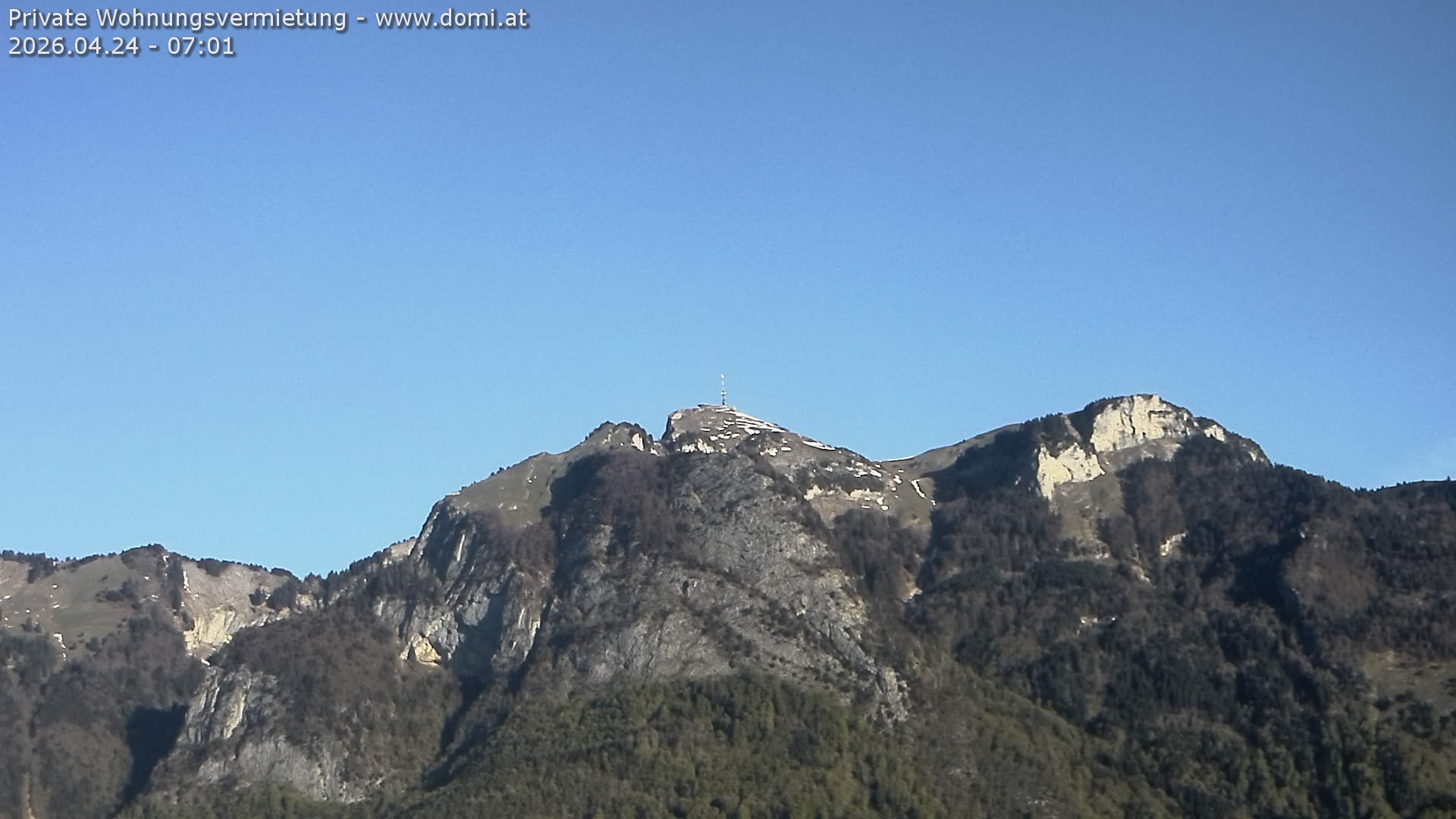 Archiv Foto Webcam Blick von Bangs, Feldkirch auf den Hohen Kasten