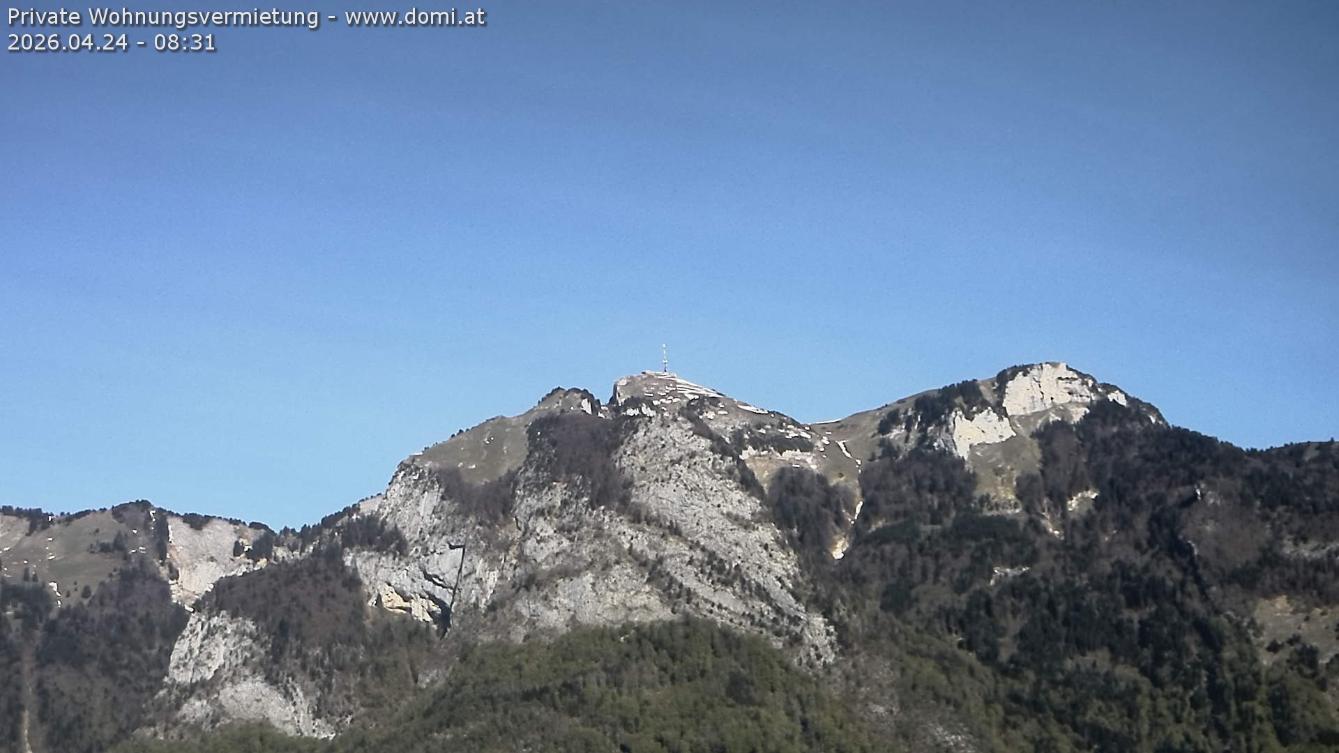 Archiv Foto Webcam Blick von Bangs, Feldkirch auf den Hohen Kasten