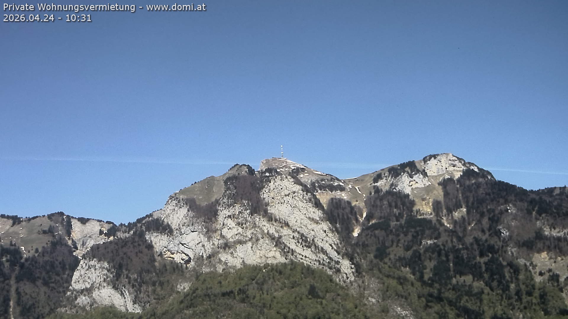 Archiv Foto Webcam Blick von Bangs, Feldkirch auf den Hohen Kasten