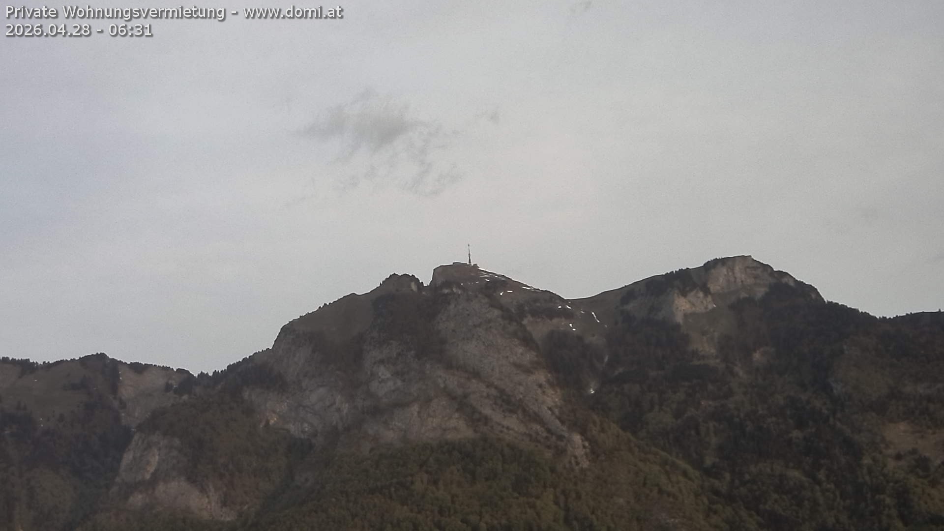 Archived image Webcam View of the Hoher Kasten from Bangs, Feldkirch