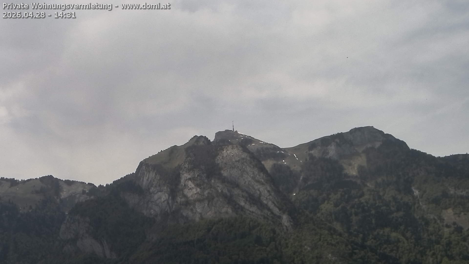 Archived image Webcam View of the Hoher Kasten from Bangs, Feldkirch
