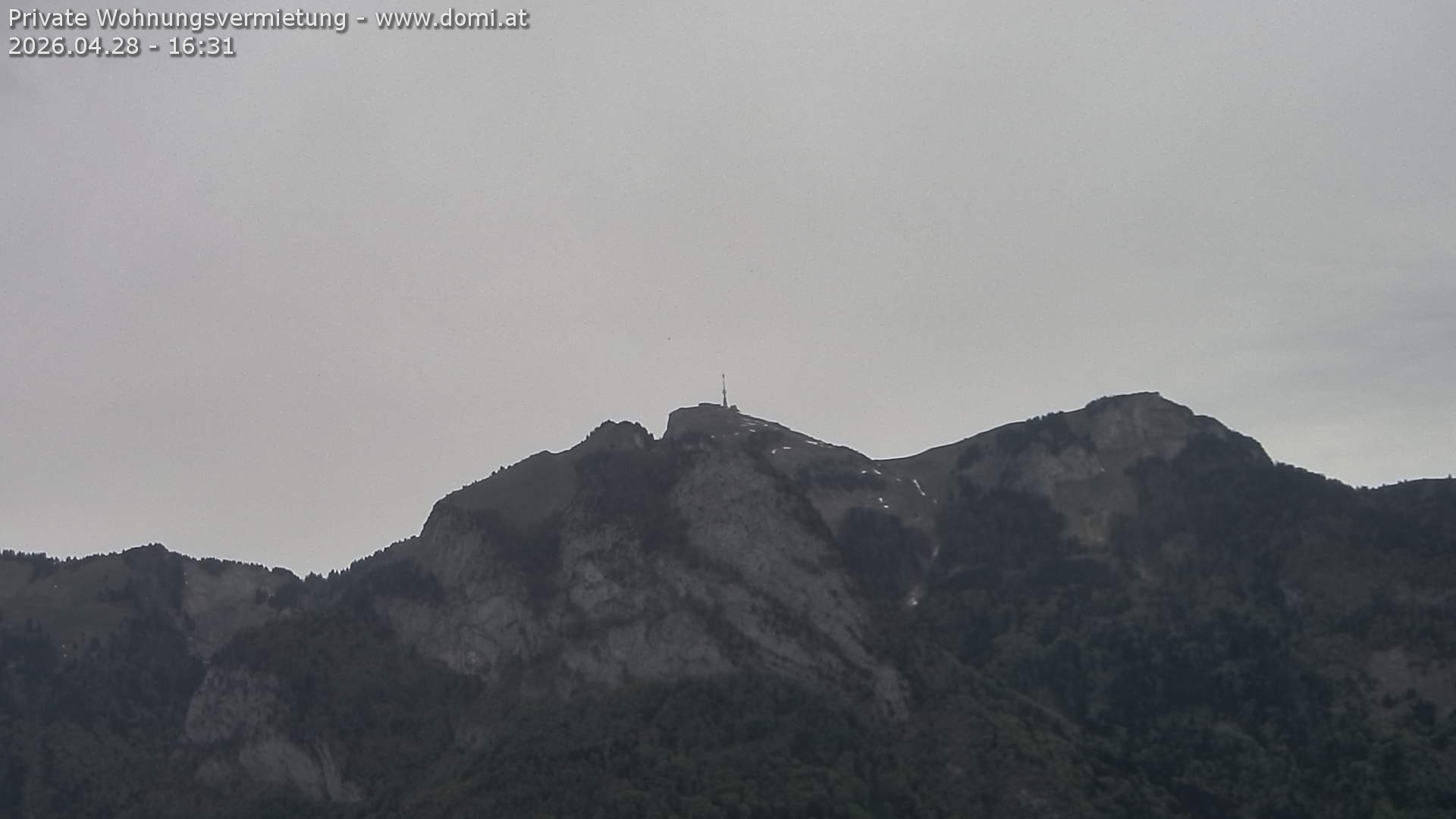 Archived image Webcam View of the Hoher Kasten from Bangs, Feldkirch