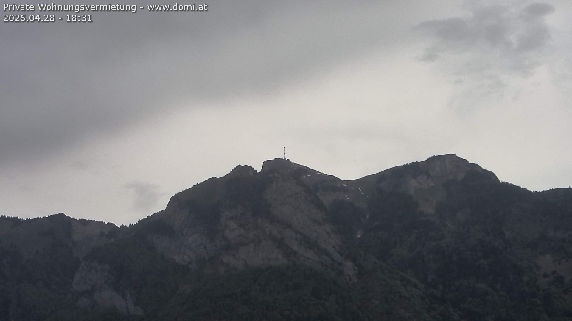 Archived image Webcam View of the Hoher Kasten from Bangs, Feldkirch