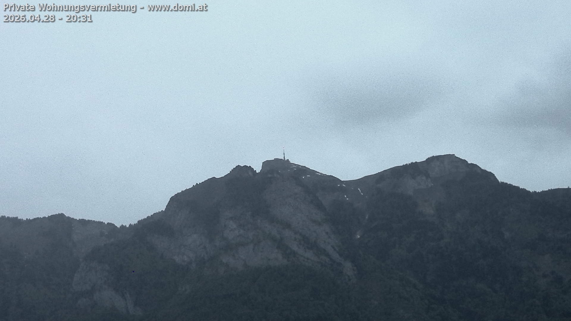 Archived image Webcam View of the Hoher Kasten from Bangs, Feldkirch