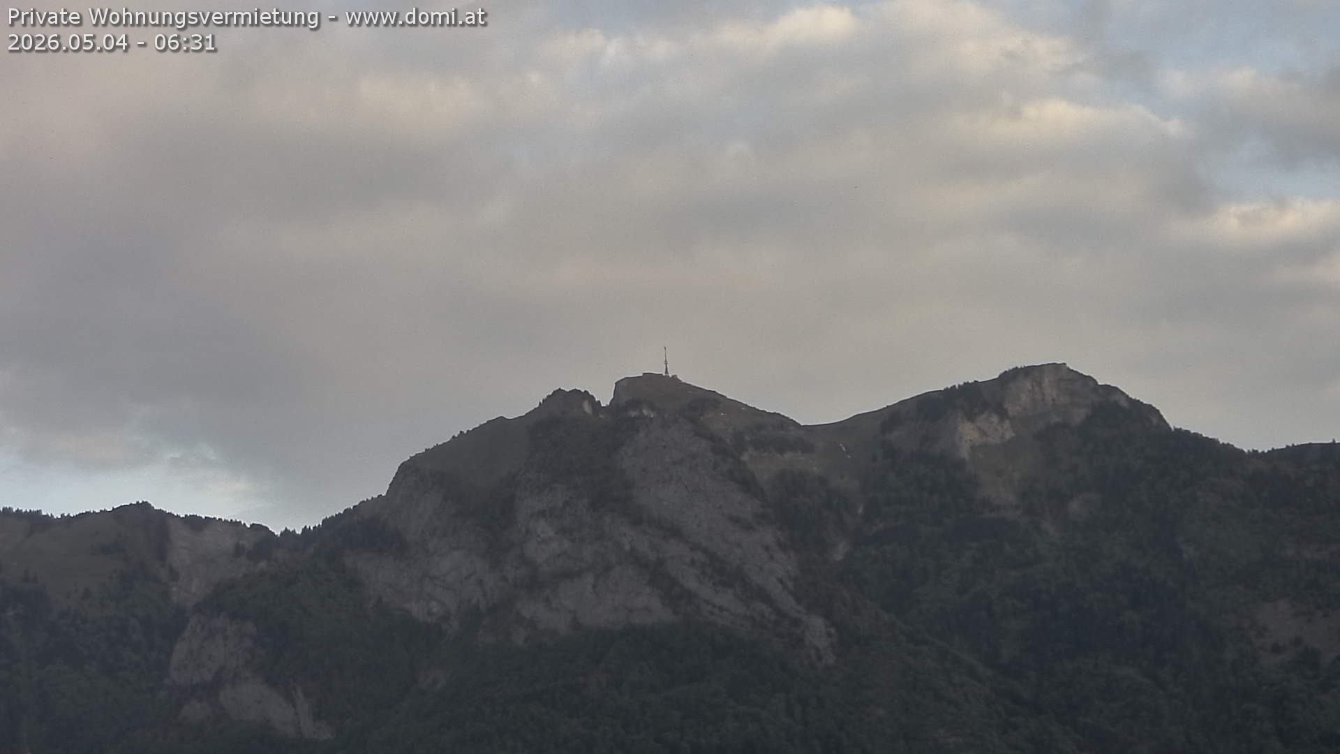 Archived image Webcam View of the Hoher Kasten from Bangs, Feldkirch