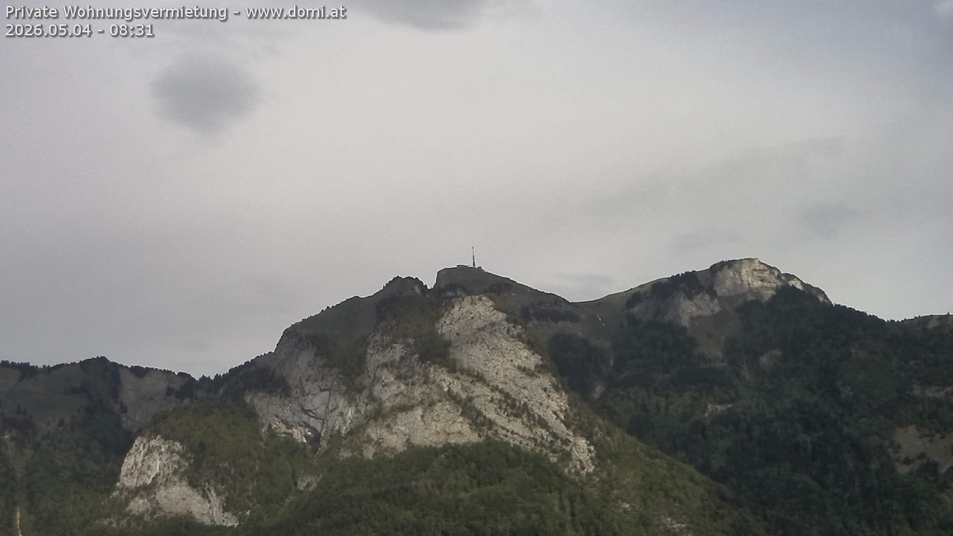 Archived image Webcam View of the Hoher Kasten from Bangs, Feldkirch