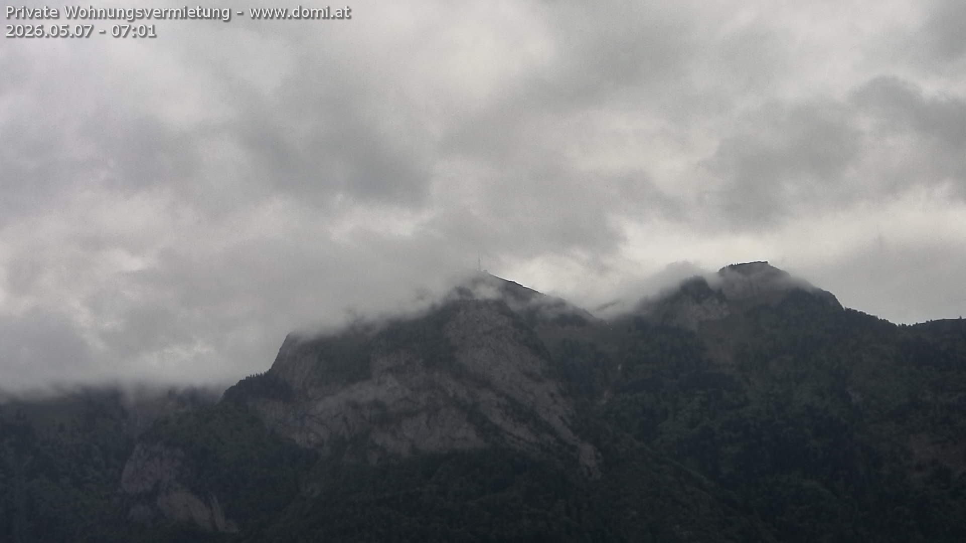 Archiv Foto Webcam Blick von Bangs, Feldkirch auf den Hohen Kasten
