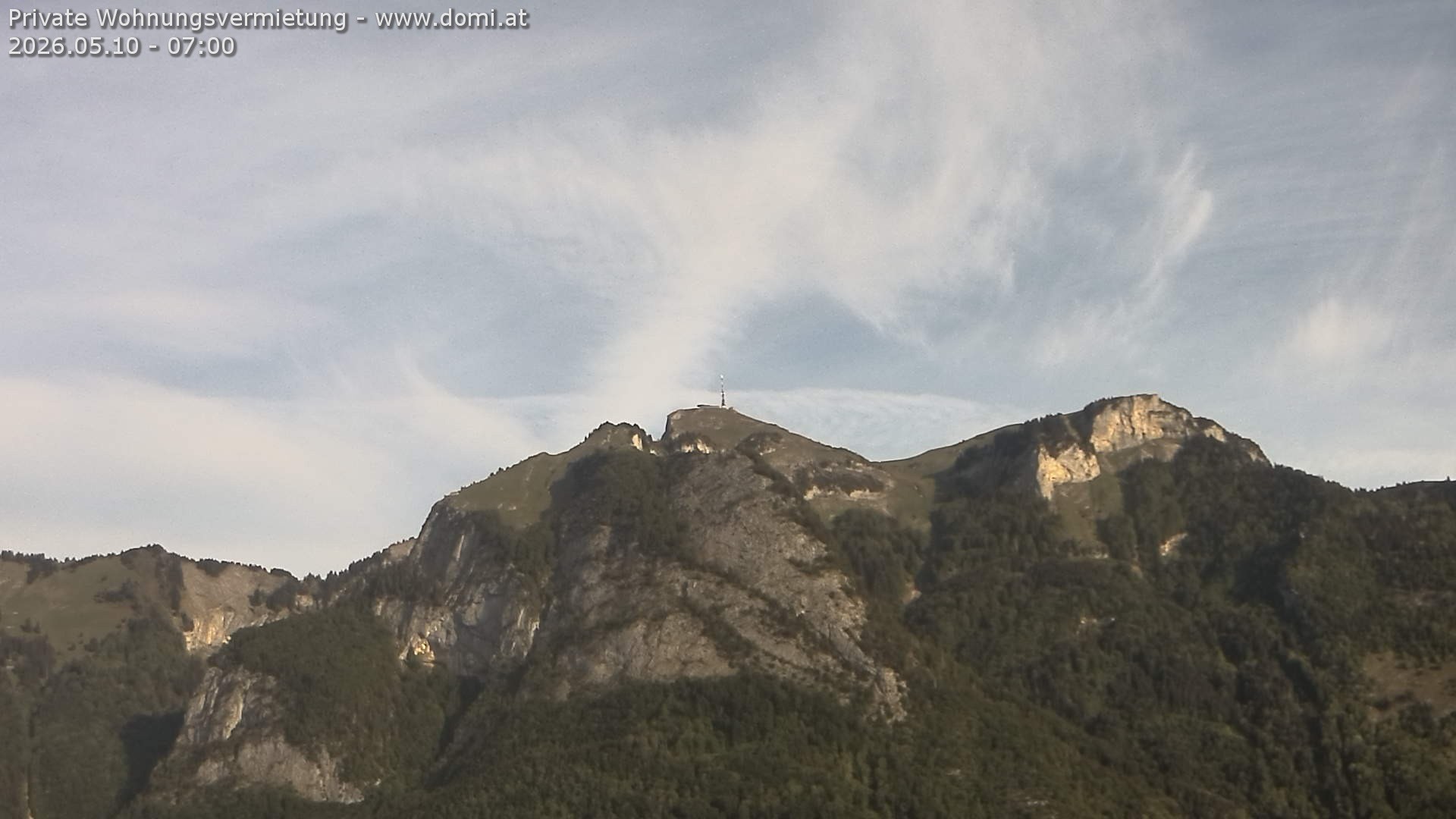 Archived image Webcam View of the Hoher Kasten from Bangs, Feldkirch