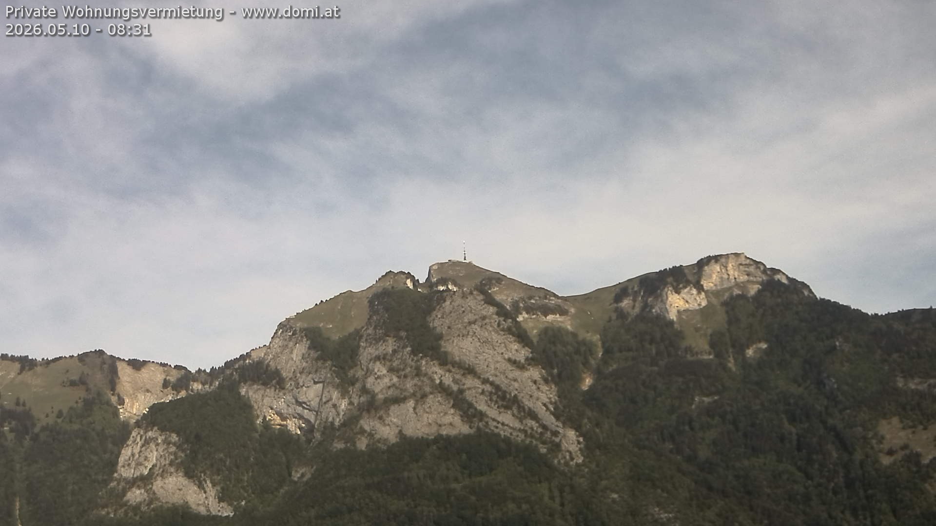 Archived image Webcam View of the Hoher Kasten from Bangs, Feldkirch