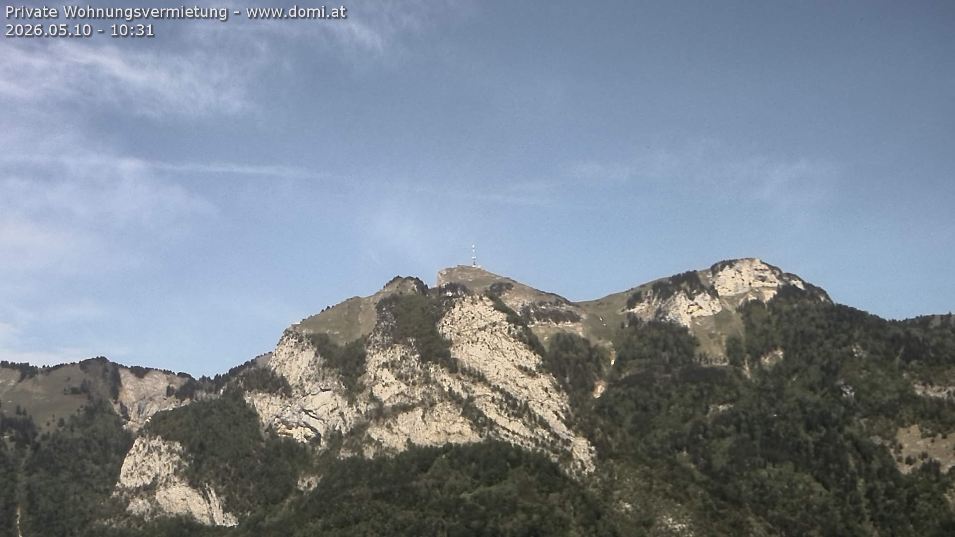 Archived image Webcam View of the Hoher Kasten from Bangs, Feldkirch