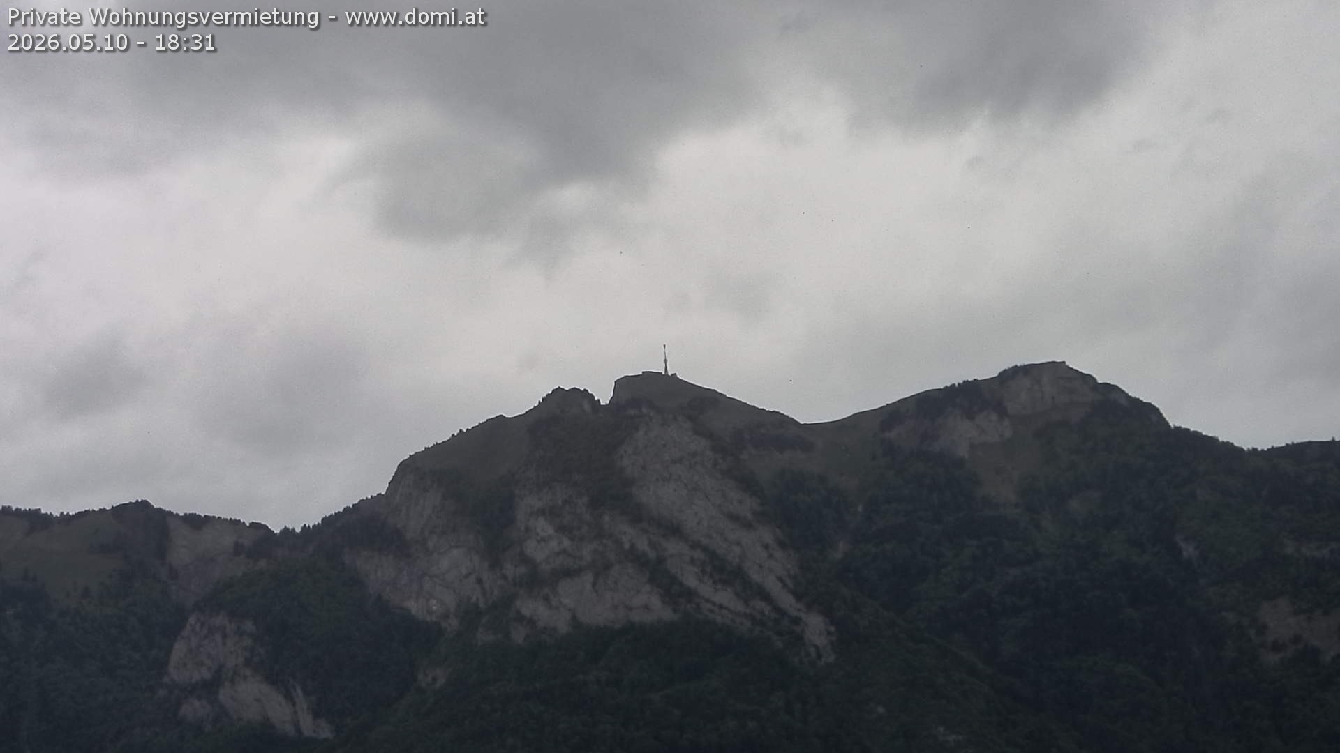 Archived image Webcam View of the Hoher Kasten from Bangs, Feldkirch
